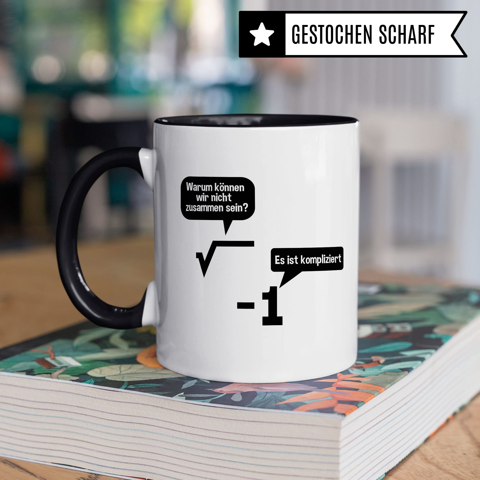 Mathe Tasse Geschenkidee Wurzel Kaffeetasse Humor Witz Geschenk für Mathelehrer Mathelehrerin Kaffeebecher Mathematik Becher