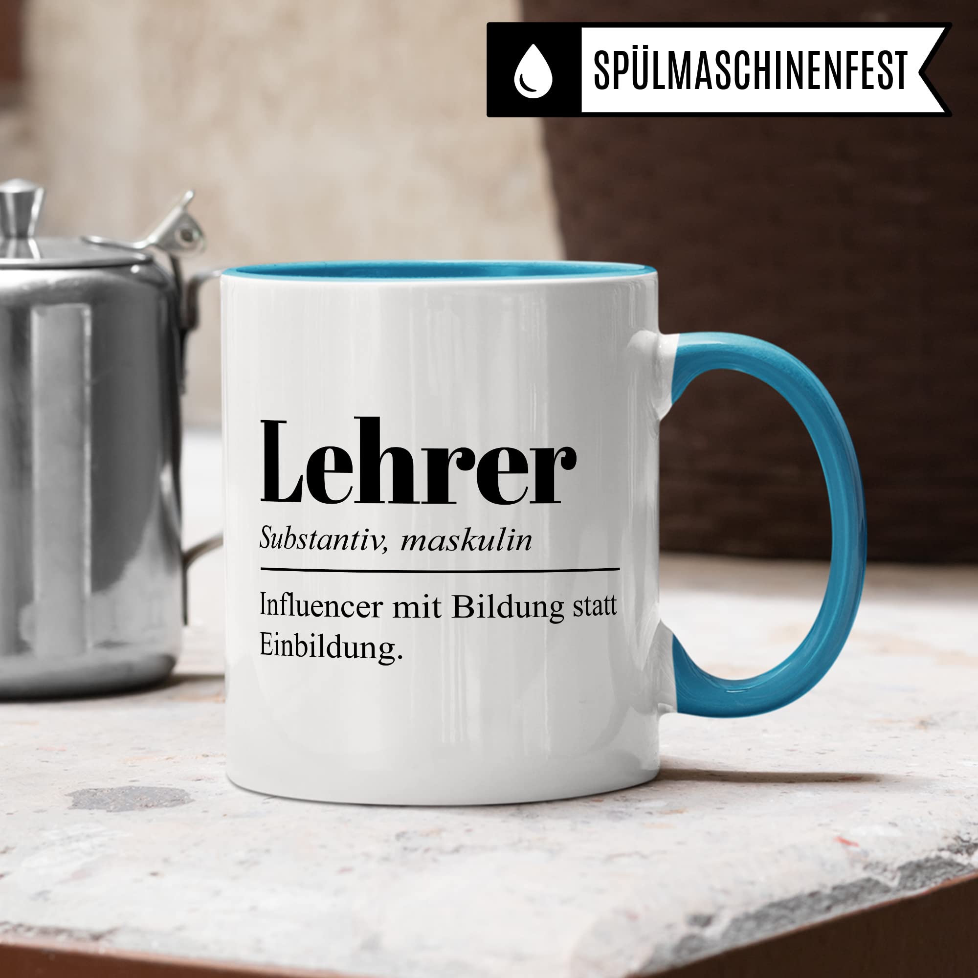 Tasse Lehrer Geschenk lustig Kaffee-Tasse Kaffee-Becher Lehrer Geschenkidee Grundschule Tasse Abschied Lehrer Abschiedsgeschenk Gymnasium