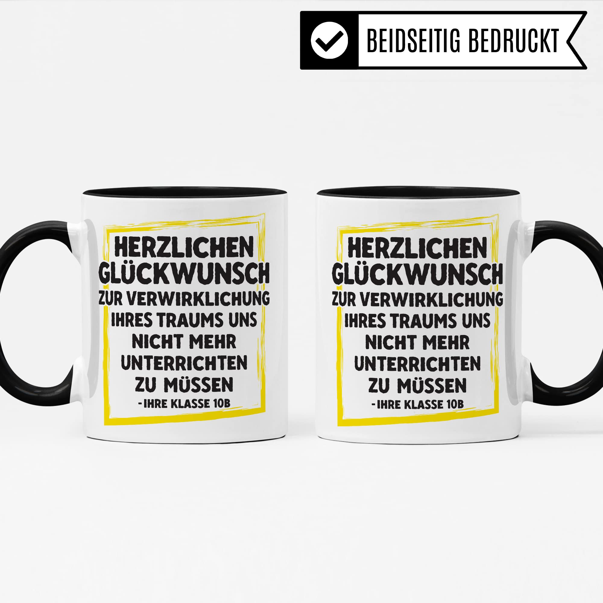 Tasse Lehrer Geschenk lustig personalisiert Lehrerin Kaffee-Tasse Geschenkidee Grundschule Tasse Abschied Abschiedsgeschenk Gymnasium Kaffee-Becher