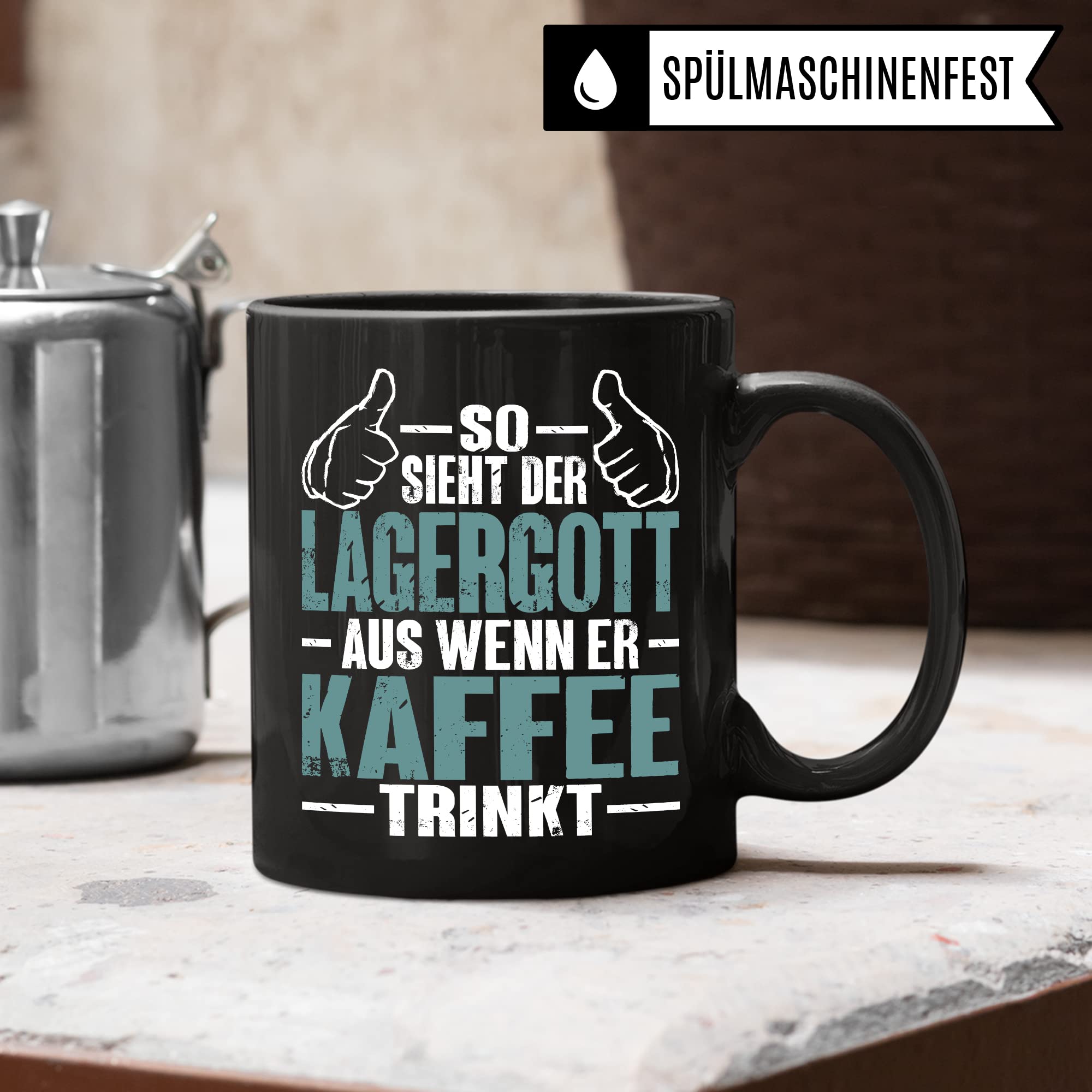 Tasse Lagerist Staplerfahrer Geschenk Gabelstaplerfahrer Kaffee-Tasse Humor Kaffeebecher Lagerarbeiter Geschenkidee Lagerlogistiker Kaffeetasse