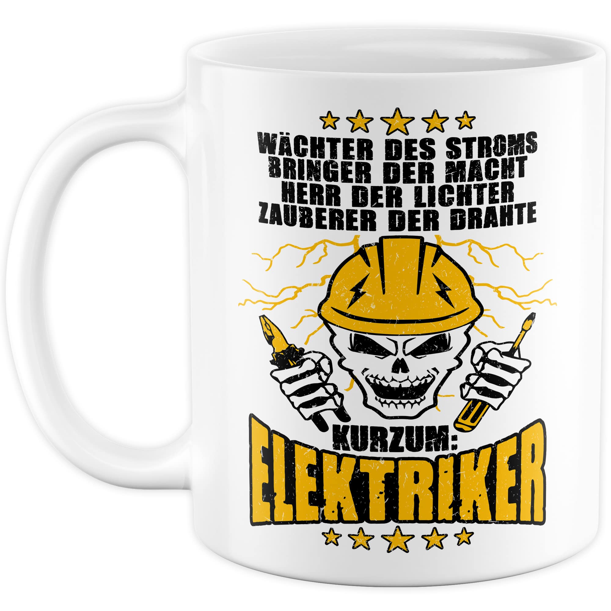 Elektriker Tasse Elektronik Geschenkidee Installateur Kaffeetasse Geschenk für Elektrotechniker Kaffeebecher Drahtzieher Becher