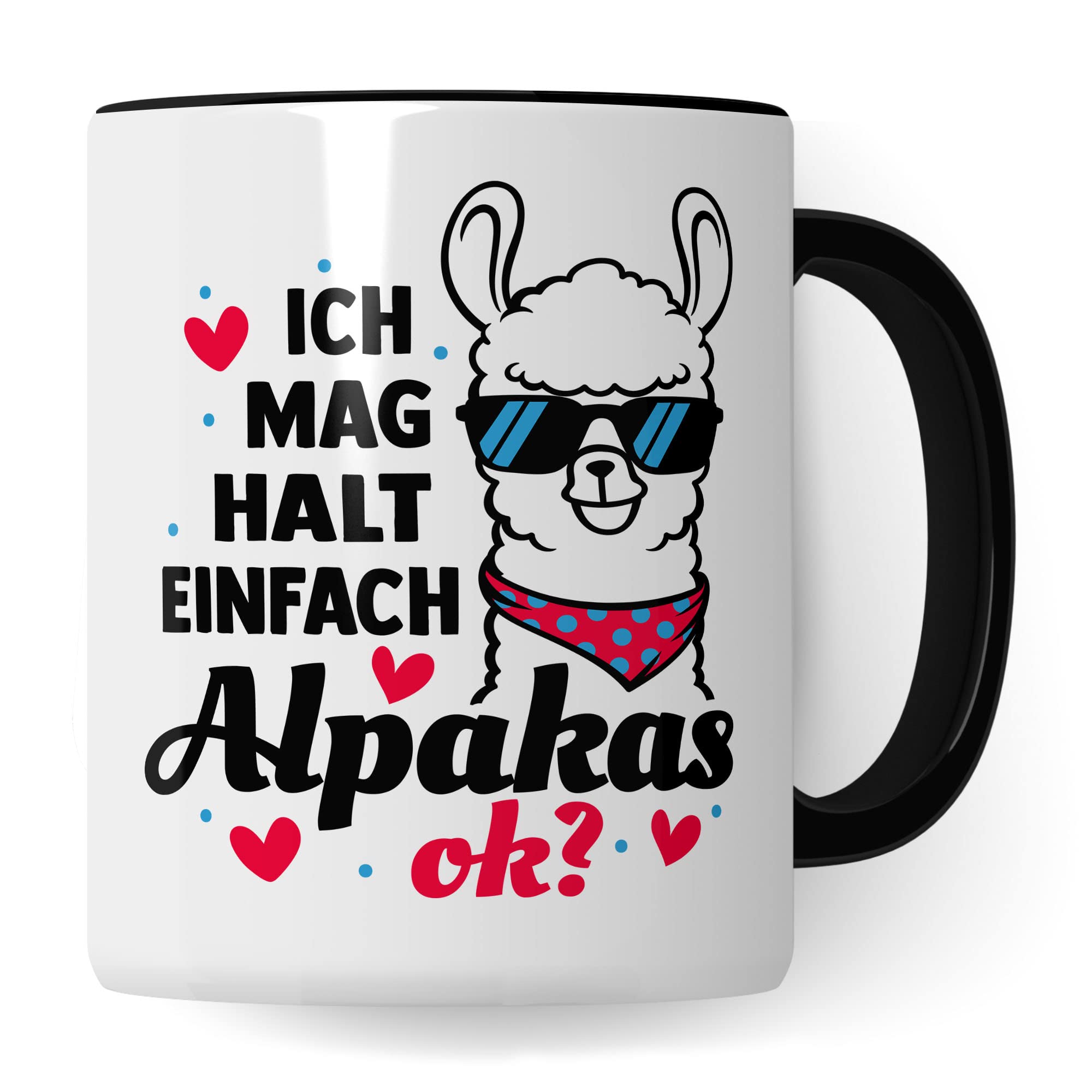 Tasse Alpaka-Motiv, Ich mag halt einfach Alpakas, ok? Geschenk Alpakaliebhaber, süße Alpaka-Tasse Motiv, Geschenk Kollegen lustige Büro-Tasse Kaffeetasse