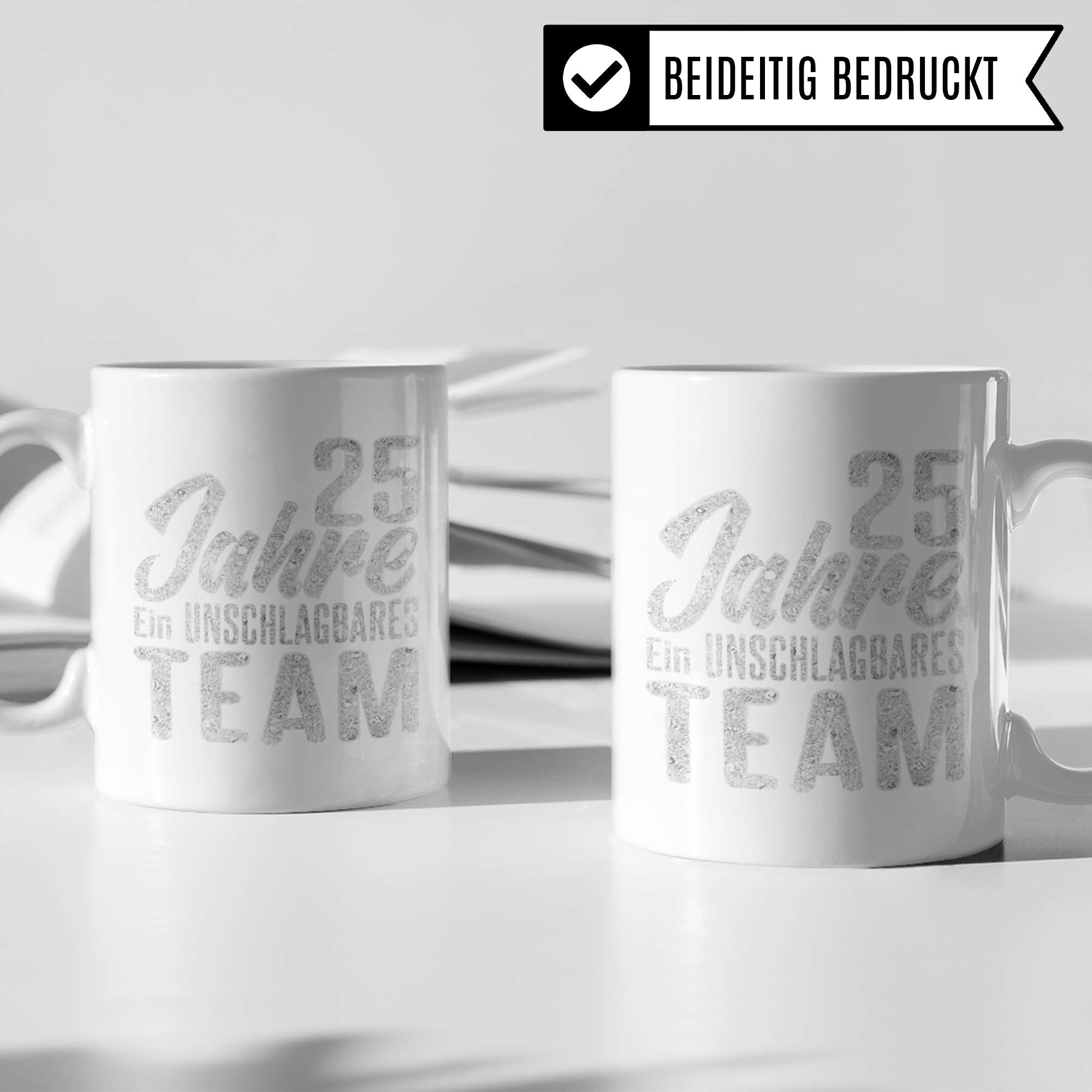 Pagma Druck Silberhochzeit Tasse, Geschenke zur Silberhochzeit, Silberne Hochzeit Geschenkideen Kaffeetasse, Silberhochzeit Deko Becher, 25 Jahre Hochzeitstag Jubiläum Kaffeebecher