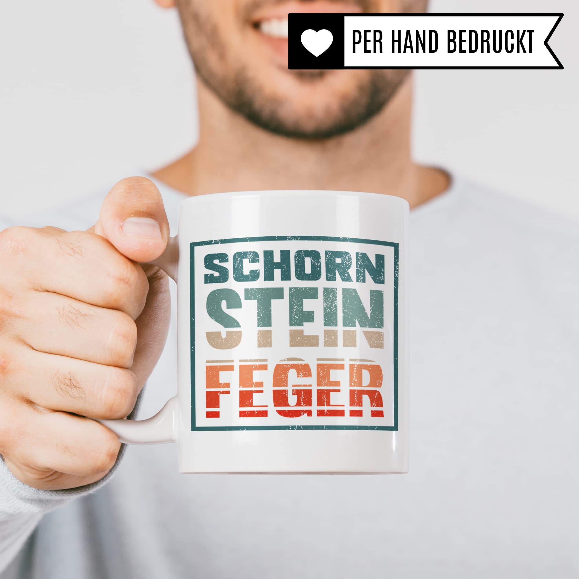 Schornsteinfeger Tasse, Kaminkehrer Geschenk Kaffeebecher mit Spruch Kaminfeger lustig, Kaffeetasse Humor Witz Geschenkidee für Schornsteinfeger Meister Teetasse