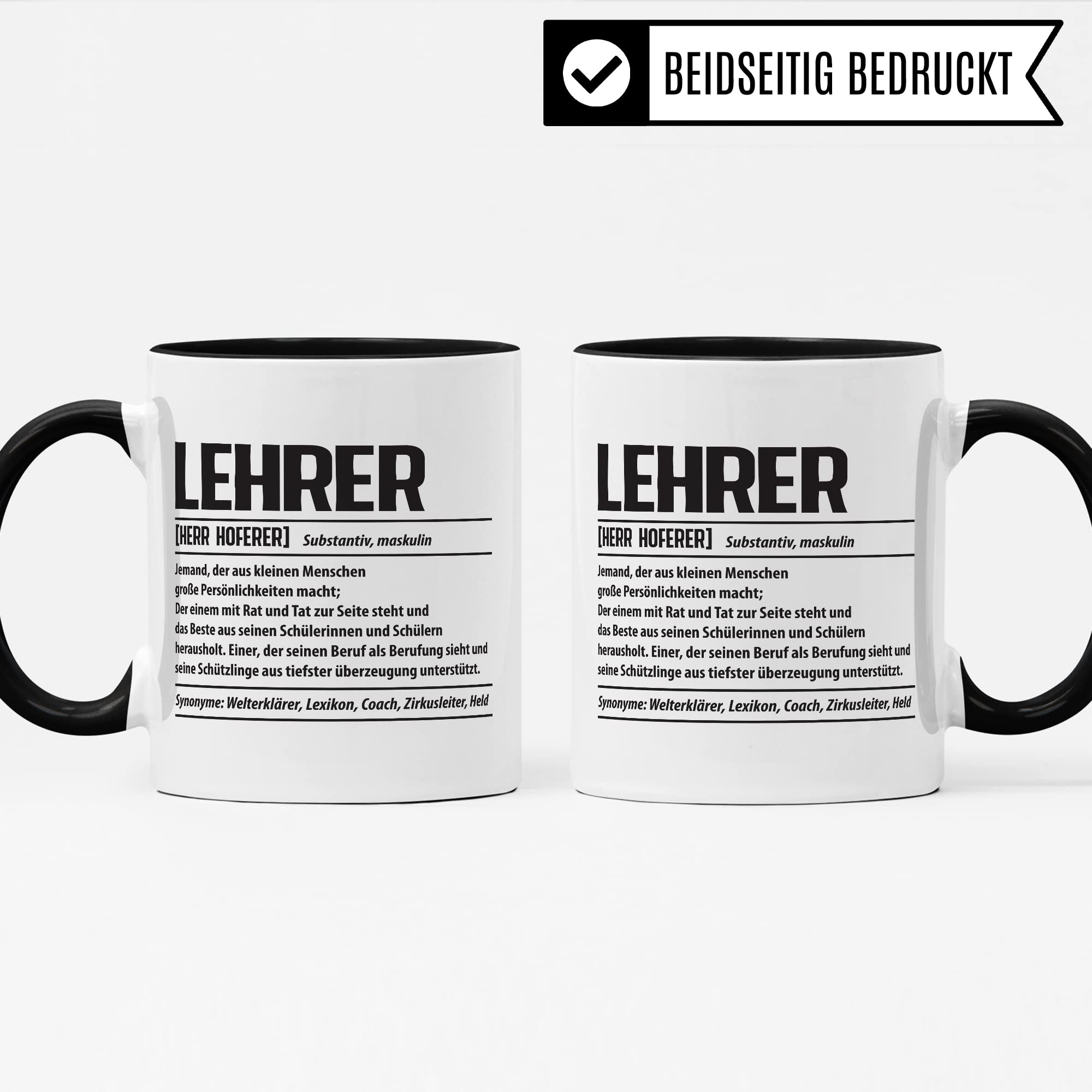 Lehrer Tasse personalisiert, Geschenk für Lehrer lustig eigener Name Definition Geschenkidee Beruf Abschied abschiedsgeschenk Kaffee-Becher