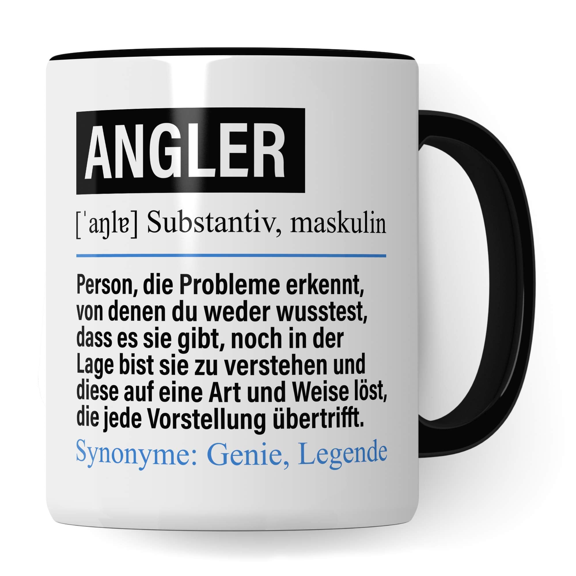 Pagma Druck Tasse Angler lustig, Angeln Geschenk, Spruch Fischer Anglerei Geschenkidee, Kaffeetasse Hobby Angelrute Angel Fische Kaffeebecher Teetasse Angel Sportfischer Becher