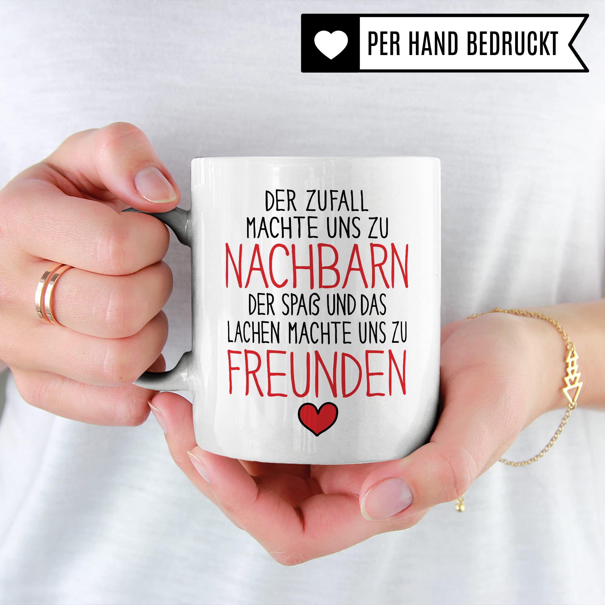 Tasse Nachbarin Geschenk Geburtstag Nachbar Abschied, Kaffeetasse Nachbarschaft Freundschaft Nachbarschaftsgeschenke Frauen Frau Kaffee-Becher