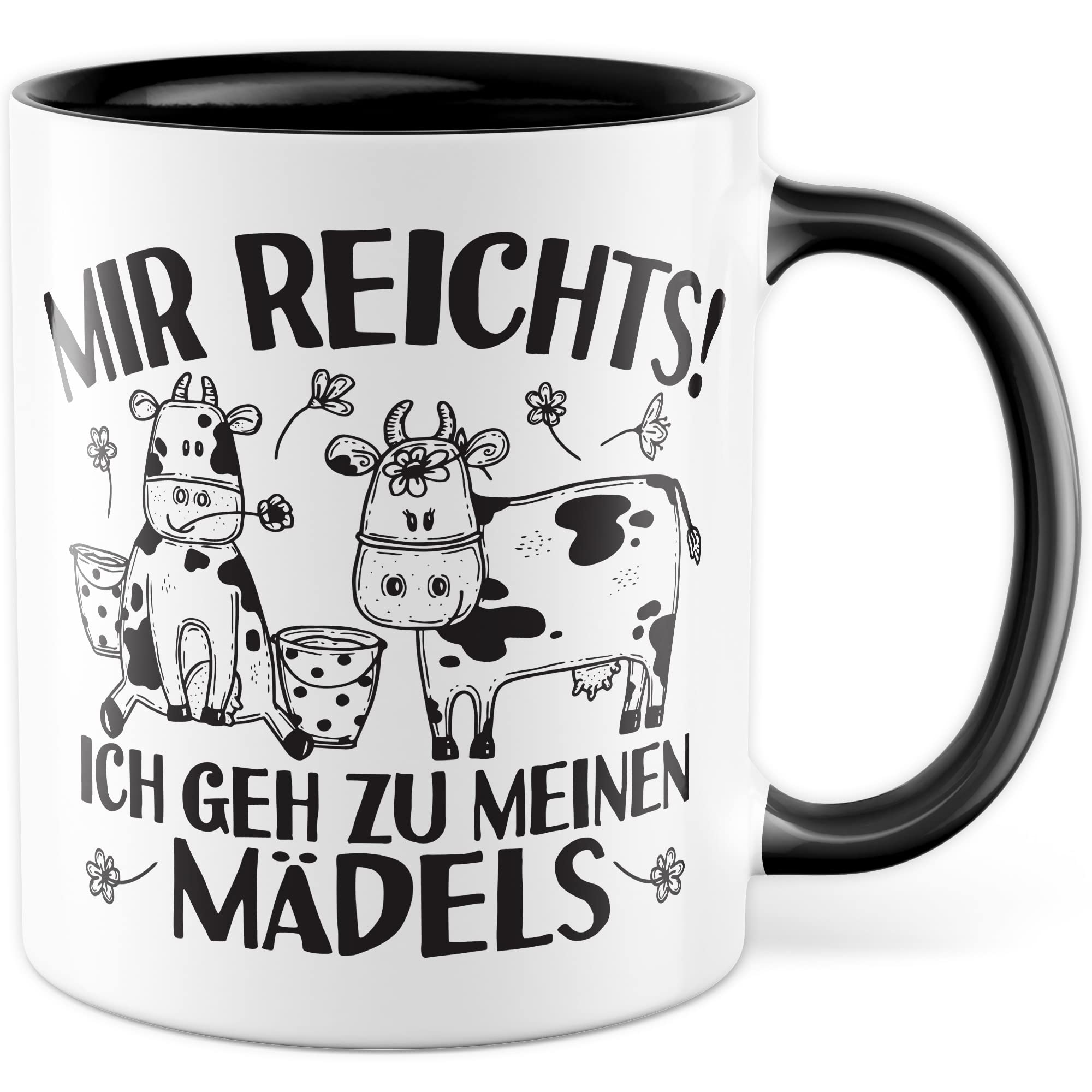 Kühe Tasse mit Spruch lustig Kuh Kaffeetasse Mädels Bäuerin Kaffee-Becher Rinder Kuhstall Tasse Kuhl Witz Tasse Humor Bauernfrau Bauernhof Tierhalter Tiere Landwirtschaft Landwirtin