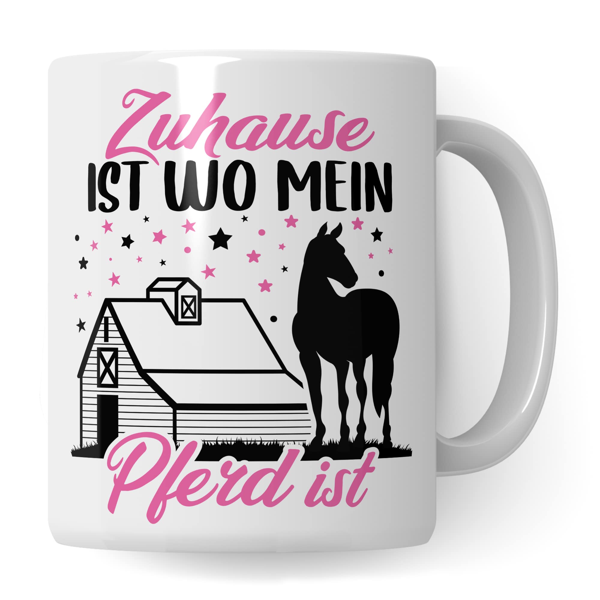 Pferd Tasse Zuhause Stall Pferde Kaffeetasse Reiterin Kaffee-Becher Reiten bester Freund Vierbeiner Teetasse Pferdemädchen Stallmädchen Pferdeliebhaber Geschenk Geschenkidee Reiter