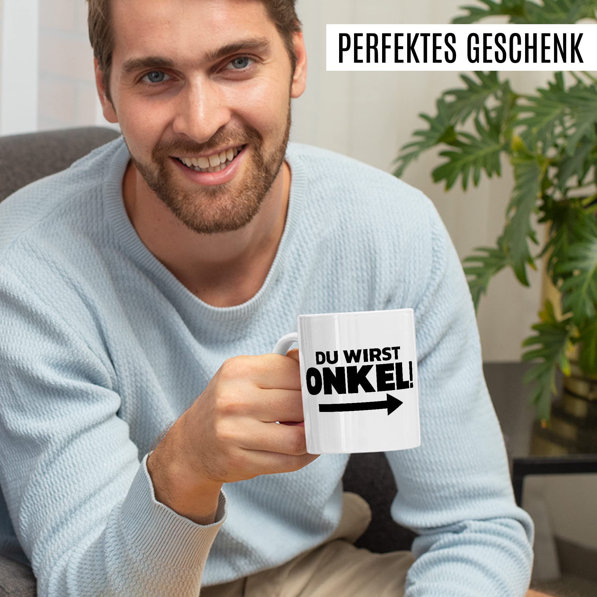 Du wirst Onkel Tasse Geschenk lustig Bruder Kaffeetasse Nichte Kaffee-Becher Neffe Geschenkidee werdender Onkel Definition Motiv Familie Humor Geschwister Patenonkel Pate