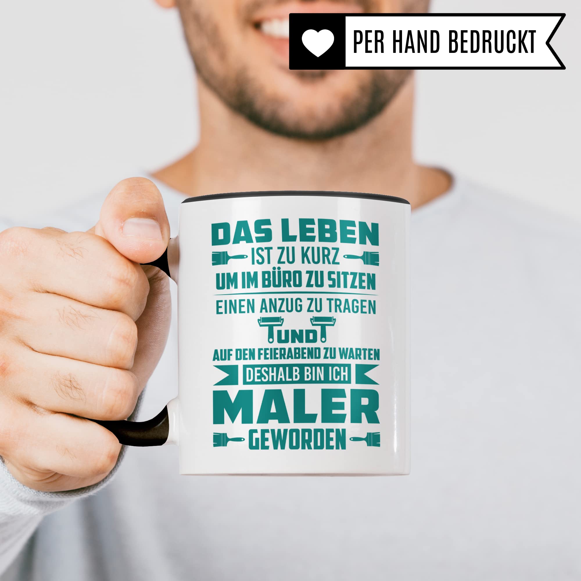 Maler Tasse, Malermeister Geschenkidee, Lackierer Tasse mit Spruch lustig, Malerin Geschenk, Kaffeetasse Malermeister Humor Witz Geschenk für Malerbetrieb, Kaffeebecher für Männer Frauen