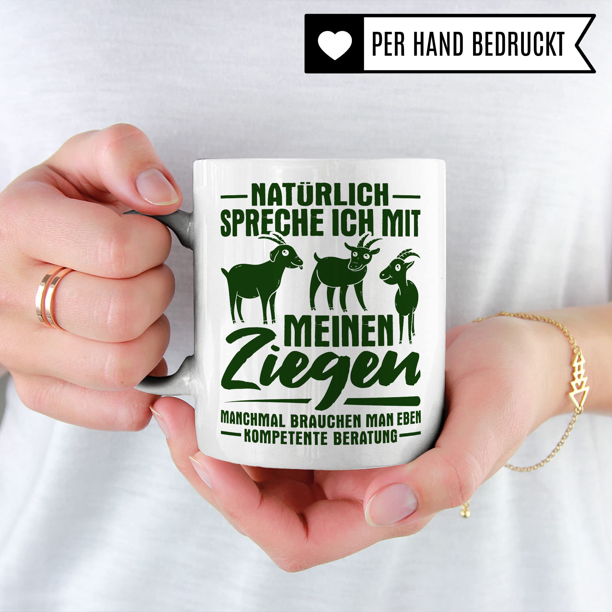 Ziege Tasse Geschenkidee Hirte Hirtin Kaffeetasse Geschenk für Bauern Bäuerin Kaffeebecher Bauernhof Becher