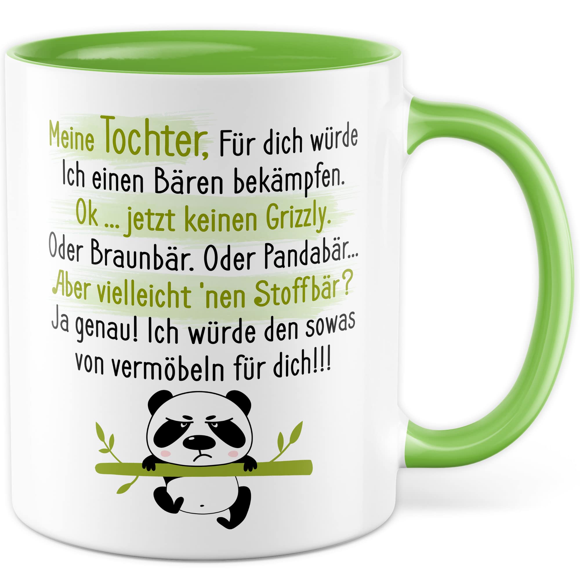 Sohn Tasse Geschenk, Mein Sohn für dich würde ich einen Bären bekämpfen Geschenkidee Vater Mutter Kaffeetasse mit Spruch lustig Kaffee-Becher Witztasse Teetasse Mama Papa