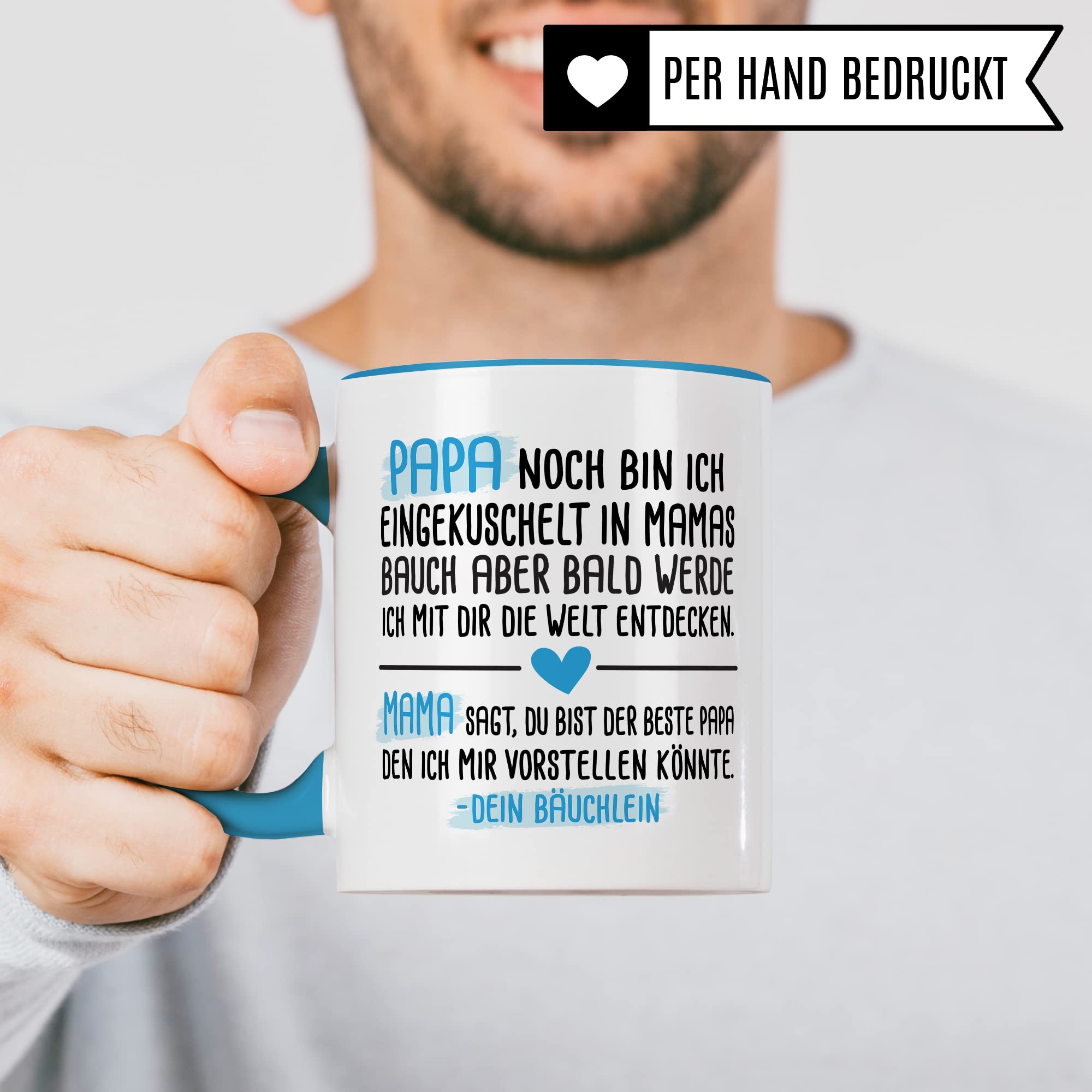 Tasse für Mama / Papa mit "dein Bäuchlein" Motiv - Geschenk für werdende Mütter & Väter