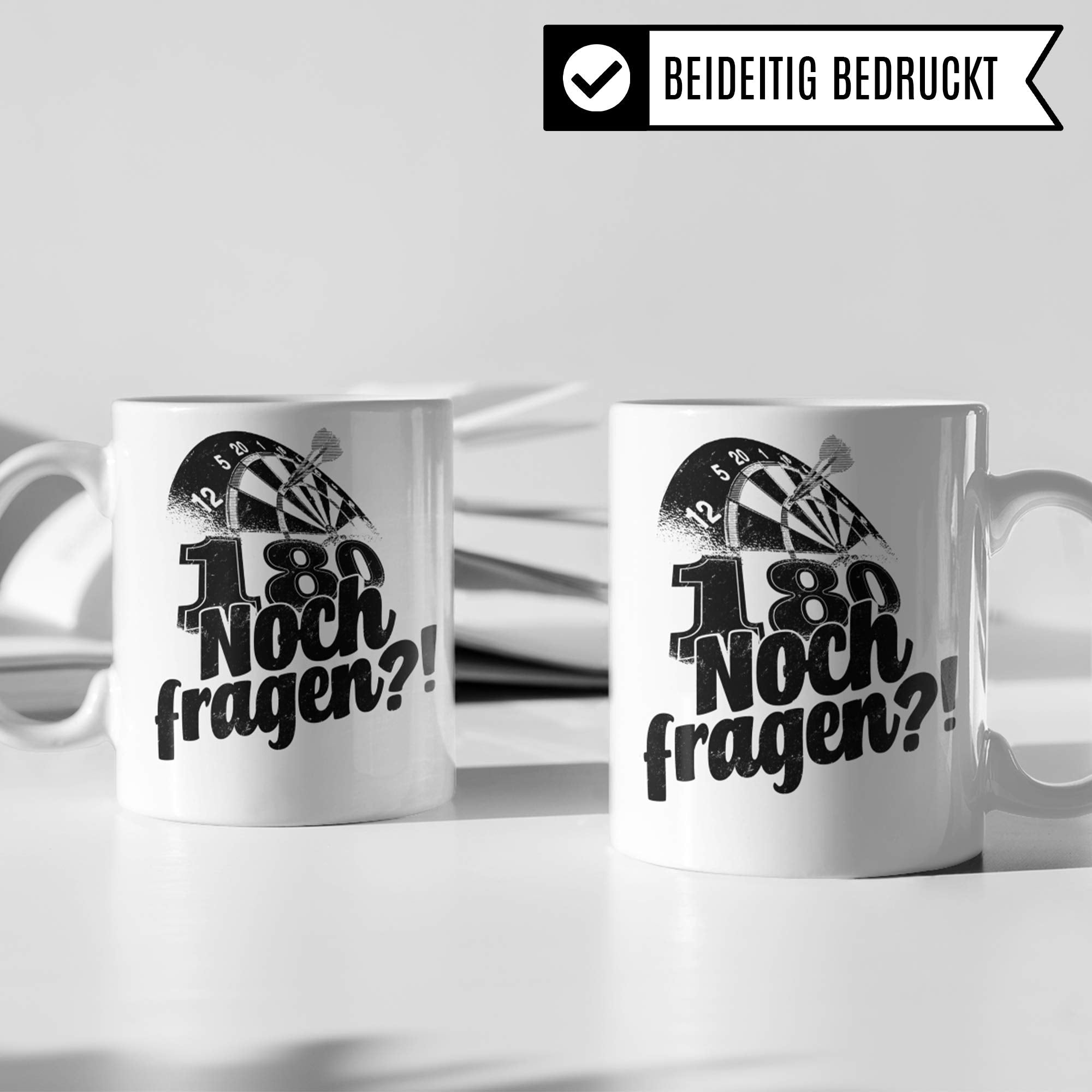 Pagma Druck Kaffeetasse Dart | Geschenk Darts Dartsscheibe Motiv | Dart Geschenkidee für Darter & Dartspieler