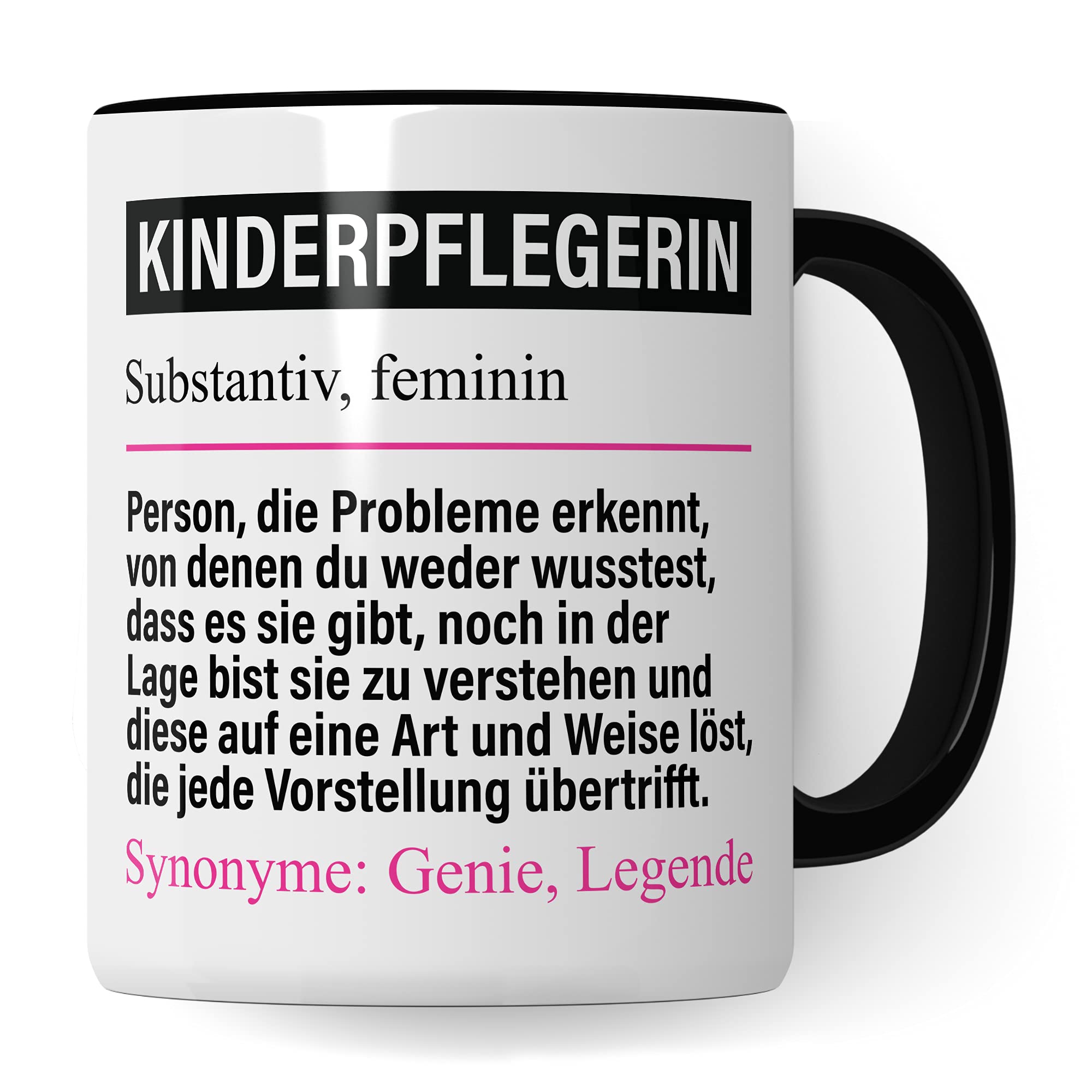 Kinderpflegerin Tasse lustig, Kinder Pflegerin Geschenk Beruf Spruch Geschenkidee, Kaffeetasse Beruf Kinder-Pflegerin Kaffeebecher Teetasse Becher