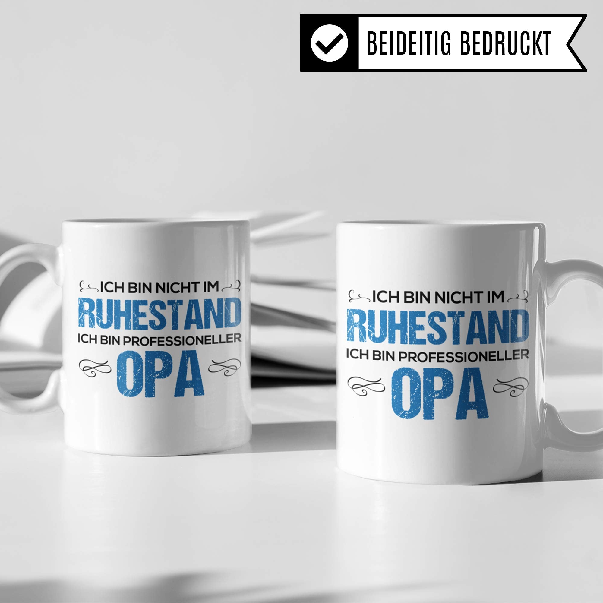 Pagma Druck Opa Rentner Tasse, Witzige Geschenke zum Ruhestand, Rente Becher Pensionierung Geschenk Renteneintritt, Rentenbeginn Pension Großvater Spruch Kaffeetasse Geschenkidee Abschiedsgeschenk