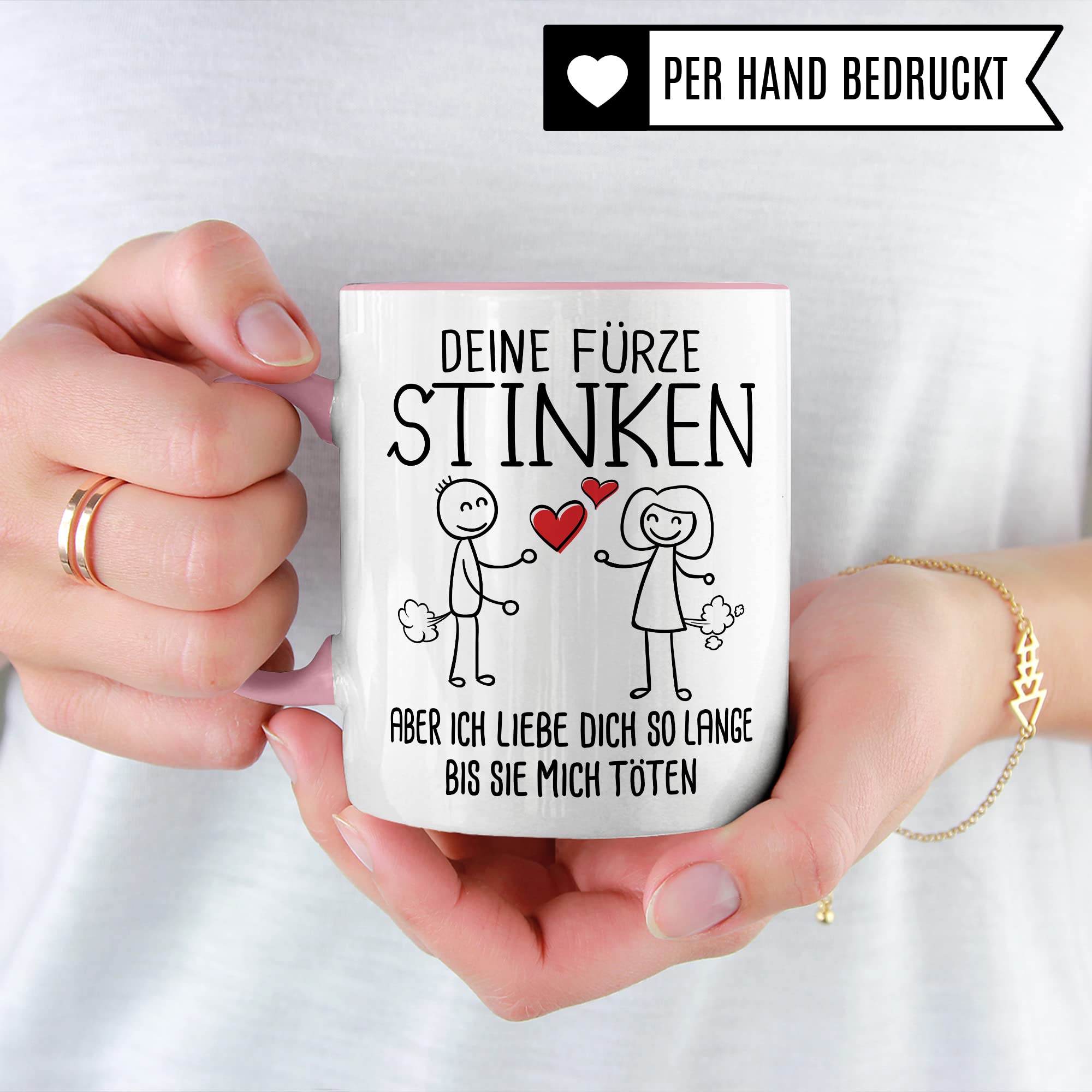 Tasse Fürze Geschenk, Deine Fürze stinken aber ich liebe dich solange bis sie mich töten Geschenkidee Ehemann Freund Partner Kaffee-Becher Kaffeetasse Tasse mit Spruch lustig