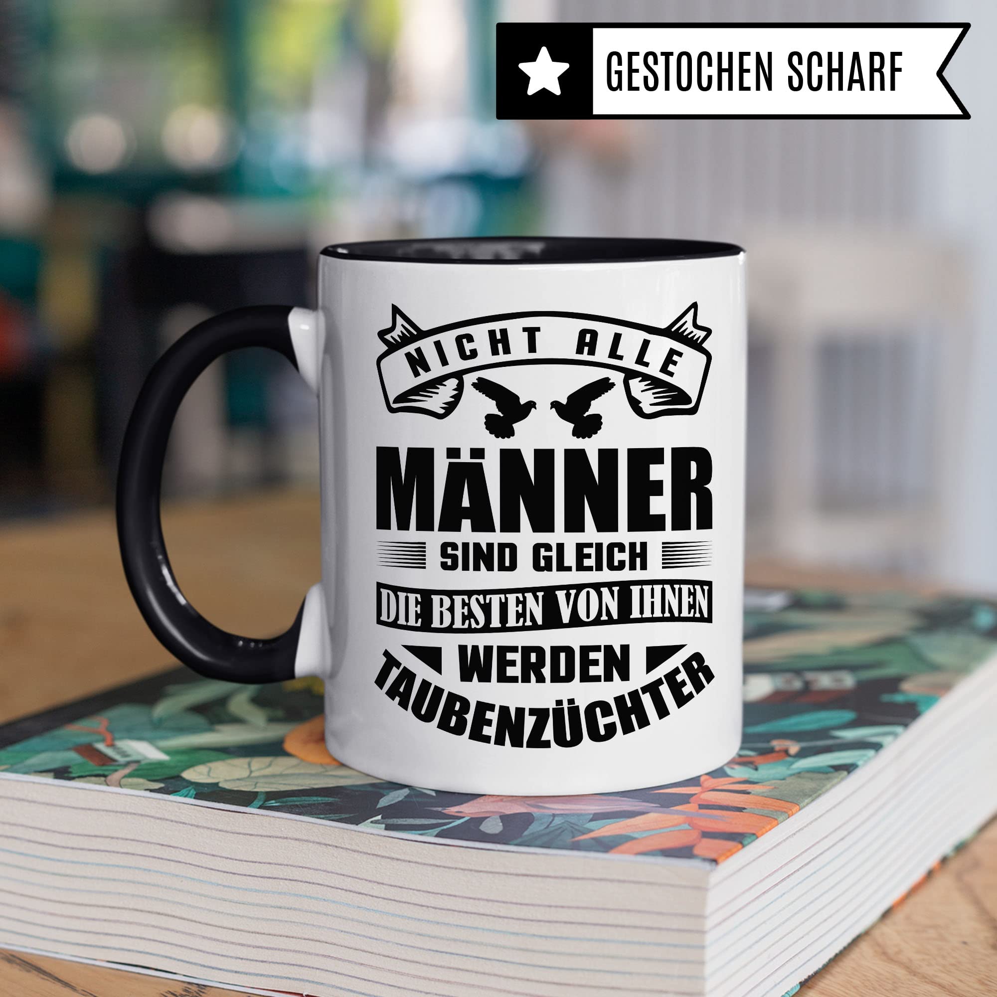 Taubenzüchter Tasse Geschenkidee, Kaffebecher mit Spruch lustig, Taubenzucht Geschenk, Kaffeetasse Humor Witz Geschenk für Männer, Taube Teetasse