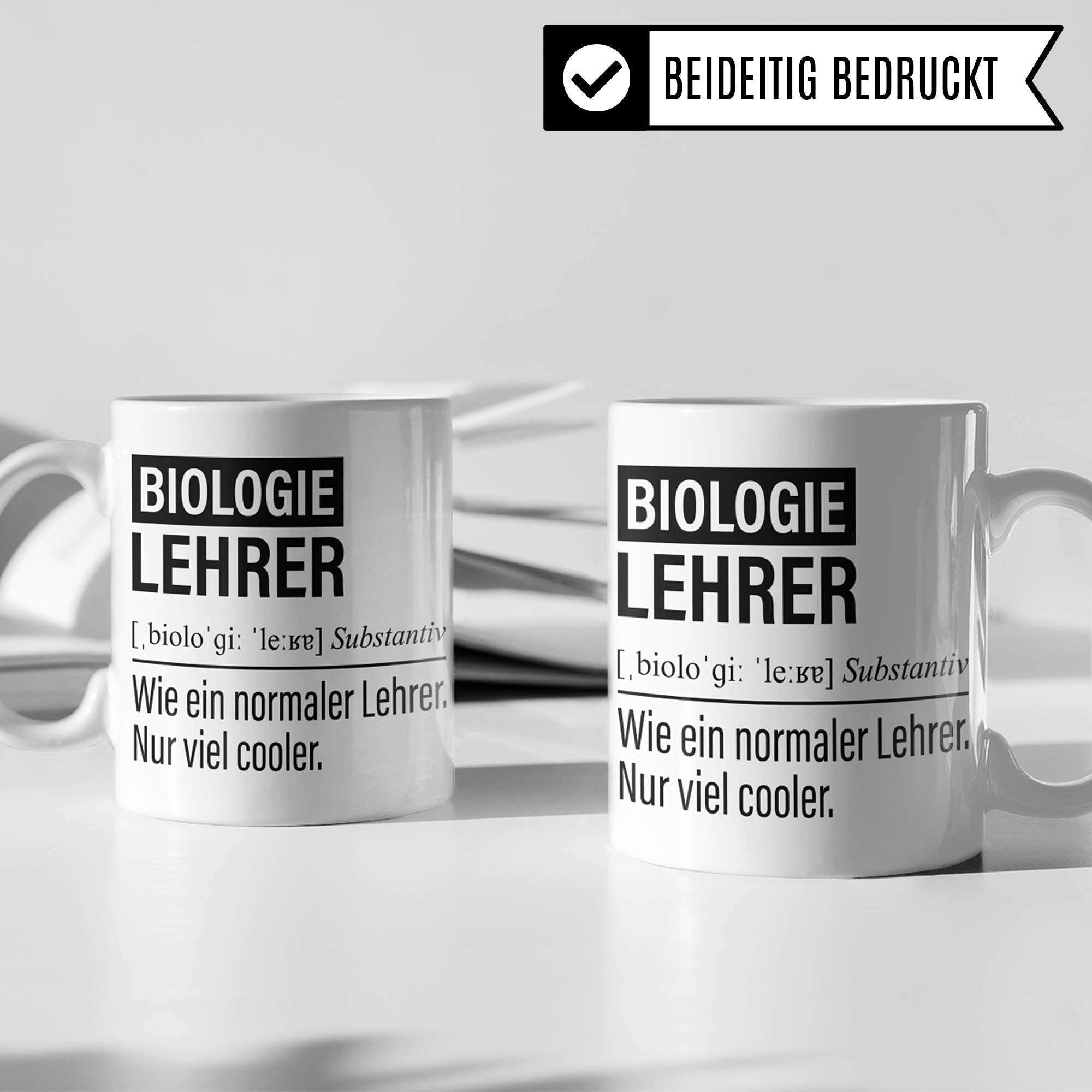 Biologie Lehrer Tasse, Geschenk für Biologielehrer, Kaffeetasse Geschenkidee Bio Lehrer, Kaffeebecher Lehramt Schule Biologie Unterricht Witz