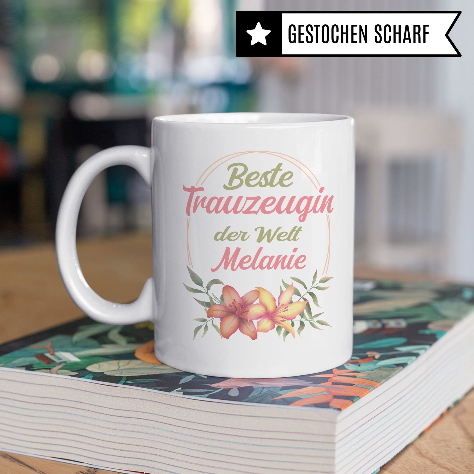 Trauzeugin Tasse personalisiert, Trauzeugin fragen Beste Trauzeugin der Welt Geschenk Trauzeugin personalisierbar Hochzeit Kaffee-Becher