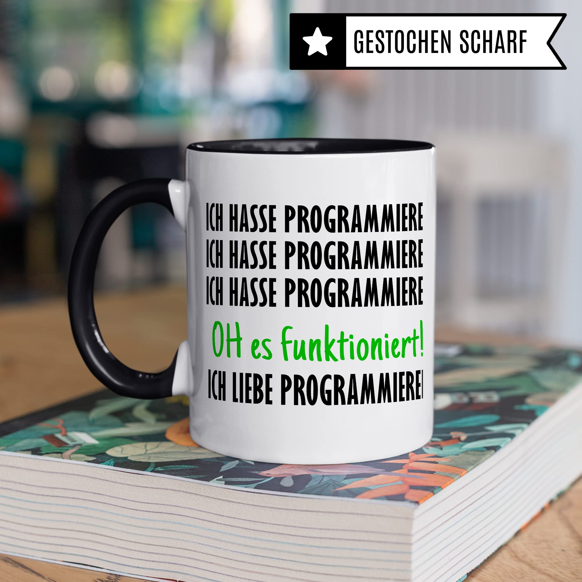 Programmieren Tasse Informatiker Kaffeetasse Informatikstudent Kaffee-Becher lustig Geschenk Sarkasmus Geschenkidee Programmierer