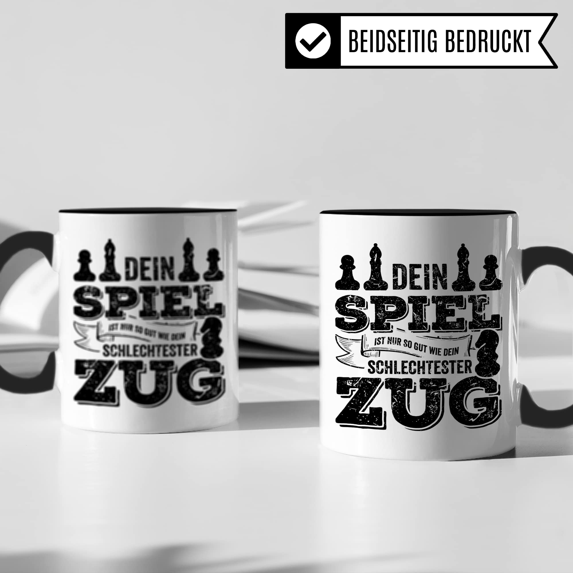 Schach Tasse Geschenkidee, Kaffeebecher mit Spruch lustig, Kaffeetasse Humor Witz Geschenk für Schachspieler Schachspiel Becher