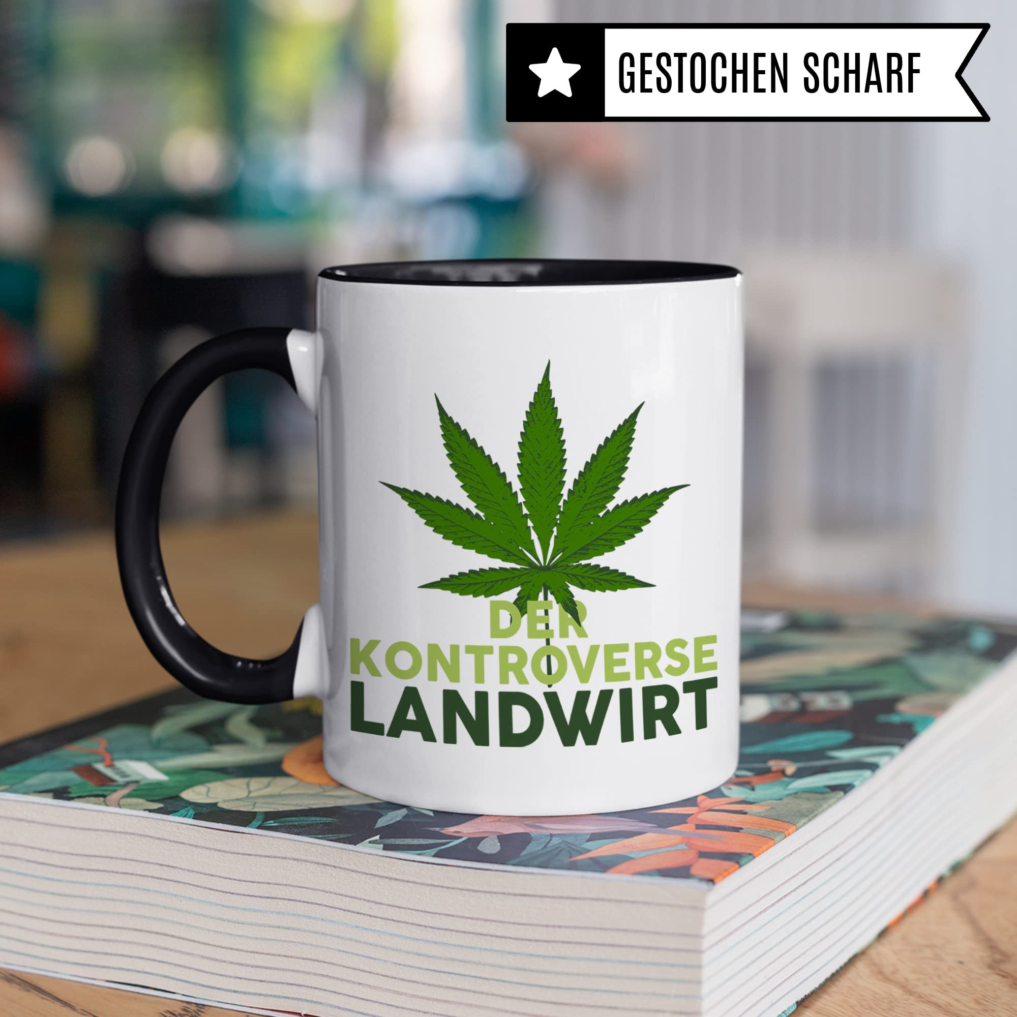 Cannabis Tasse Kiffer Geschenk lustig Stoner Kaffeetasse mit Cannabis Motiv Kiffer Geschenkidee Marihuana Kaffeebecher Teetasse Landwirt