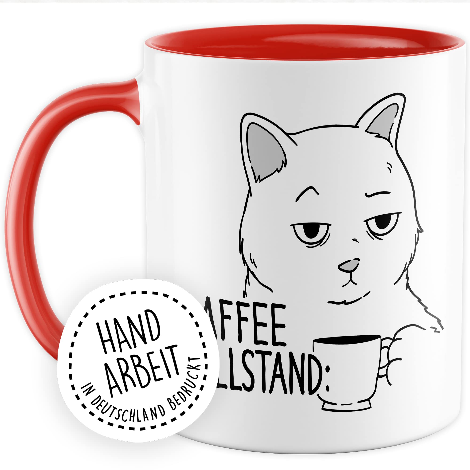 Tasse Kaffee-Füllstand Geschenk, Zu müde zum arbeiten gleich fang ich an Geschenkidee Kaffee-Liebhaber Kaffee-Becher Kaffeetasse Kaffee-Fans Kaffee-Genießer Tasse mit Spruch lustig