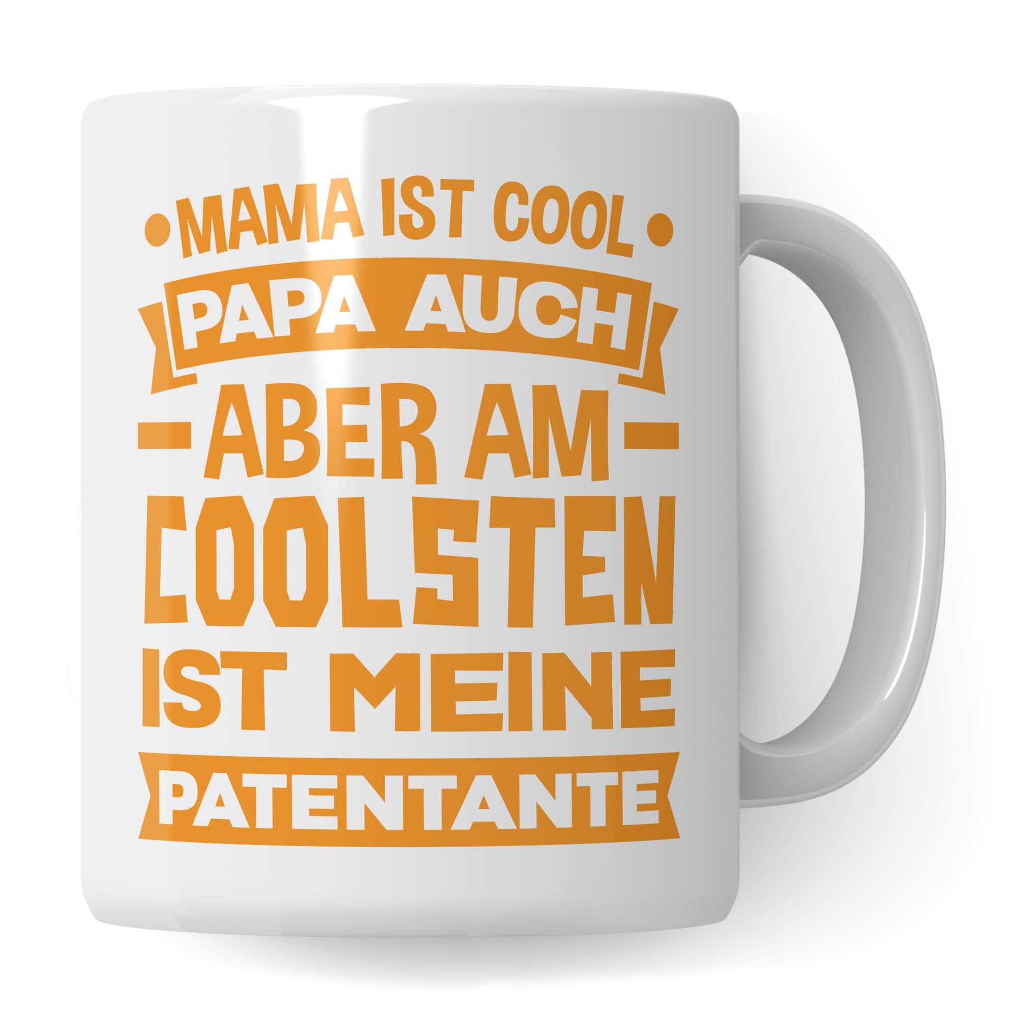 Pagma Druck Tasse Patentante und Patensohn/Patentochter, Geschenk Patentante Kaffeetasse, Taufpatin Fragen Becher, Patin Taufpatin Patenkind Geschenkidee Kaffeebecher