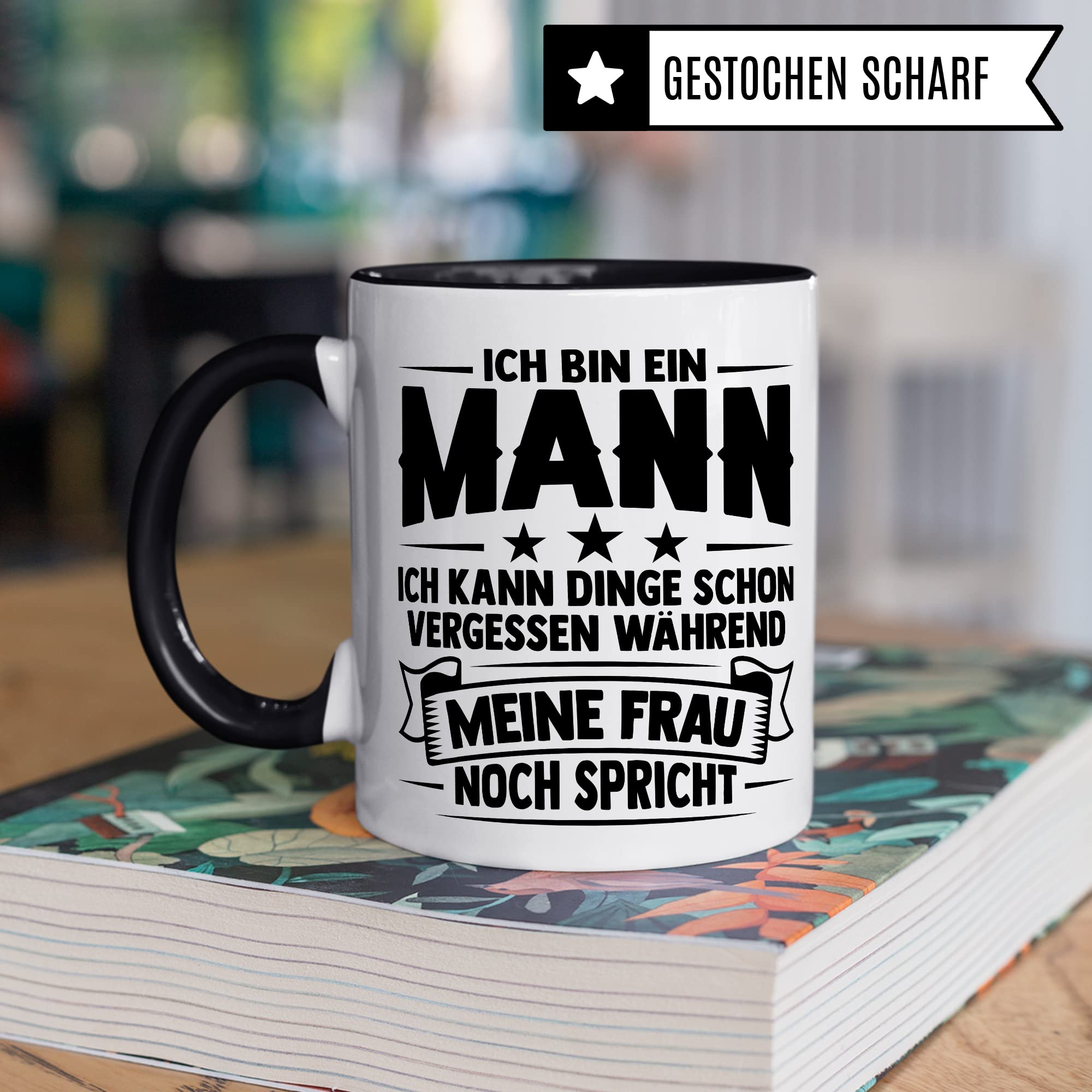 Tasse Ehemann, Ich bin ein Mann Ich kann Dinge schon vergessen während meine Frau noch spricht Geschenk Kaffee-Becher Geschenkidee Ehemänner Kaffeetasse mit Spruch lustig Teetasse