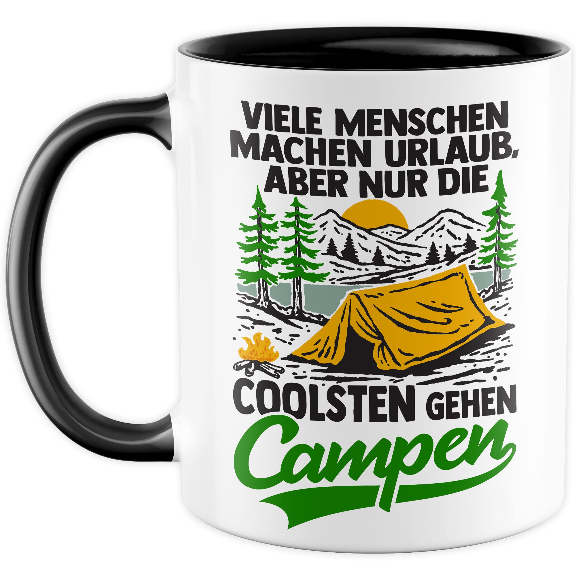 Reisen Tasse Wohnmobil Becher Roadtrip Kaffeetasse Camping Geschenk Urlaub Camper Kaffee-Becher Geschenkidee Outdoorfans Bagpacking Zelt Zelten Abenteuer Outdoor Spruch Weltreise Urlaub