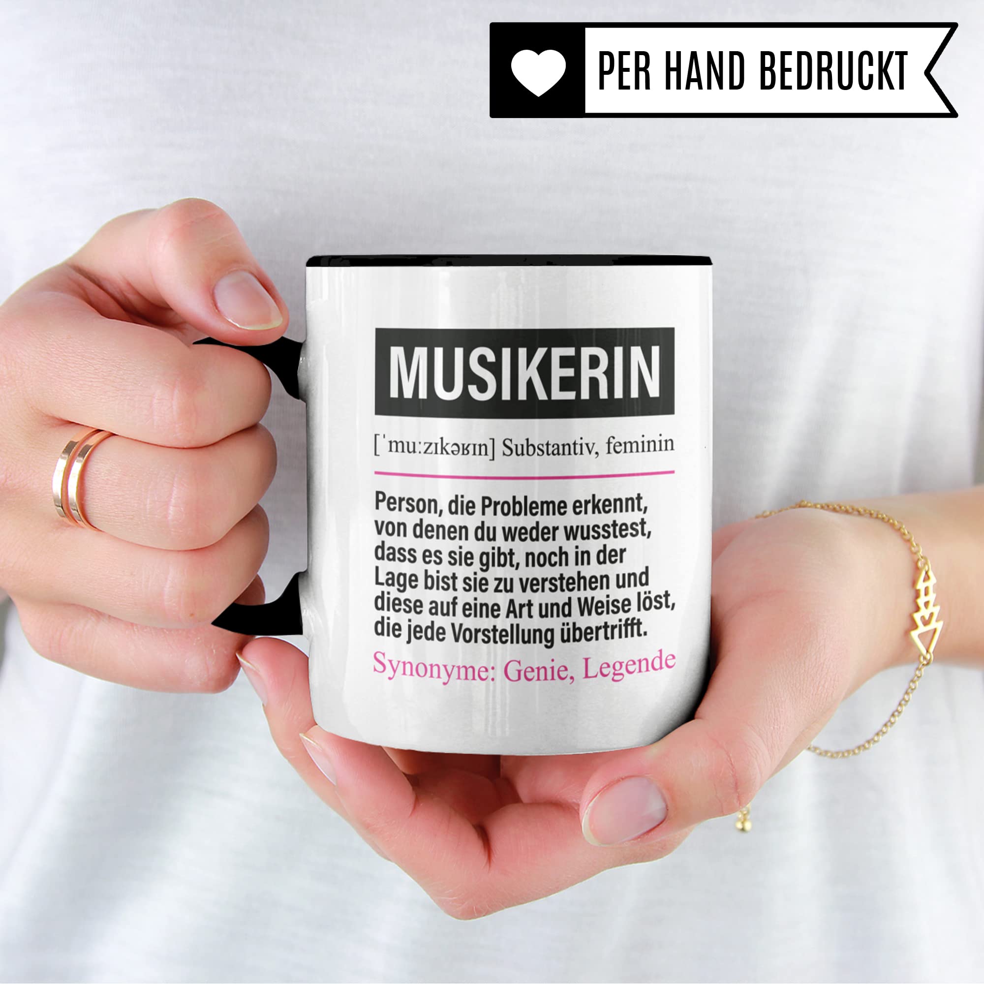 Tasse Musikerin lustig, Musikerin Geschenk Beruf, Spruch Kaffeebecher Musik Geschenkidee, Beruf Musikantin Kaffee-Tasse Teetasse Becher