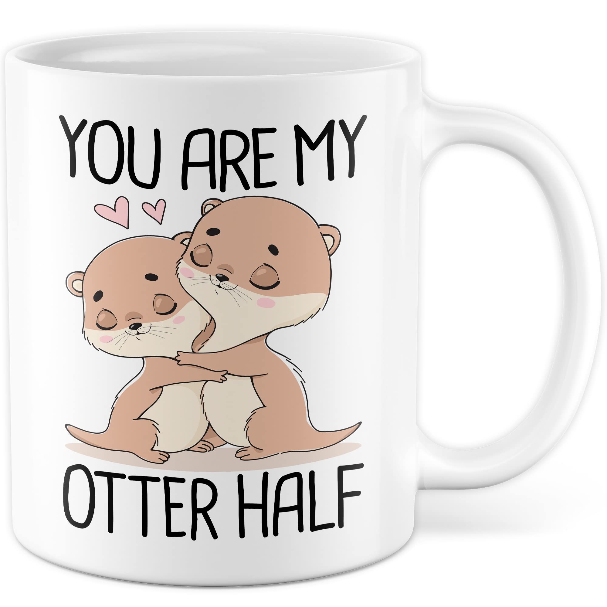 Otter Tasse Süße Liebe Kaffeetasse Für Partner Geschenk Freundin Geschenkidee Freund Kaffee-Becher Other Half Spruch Motiv Love Beziehung relationship Ehe lustig Humor Witz