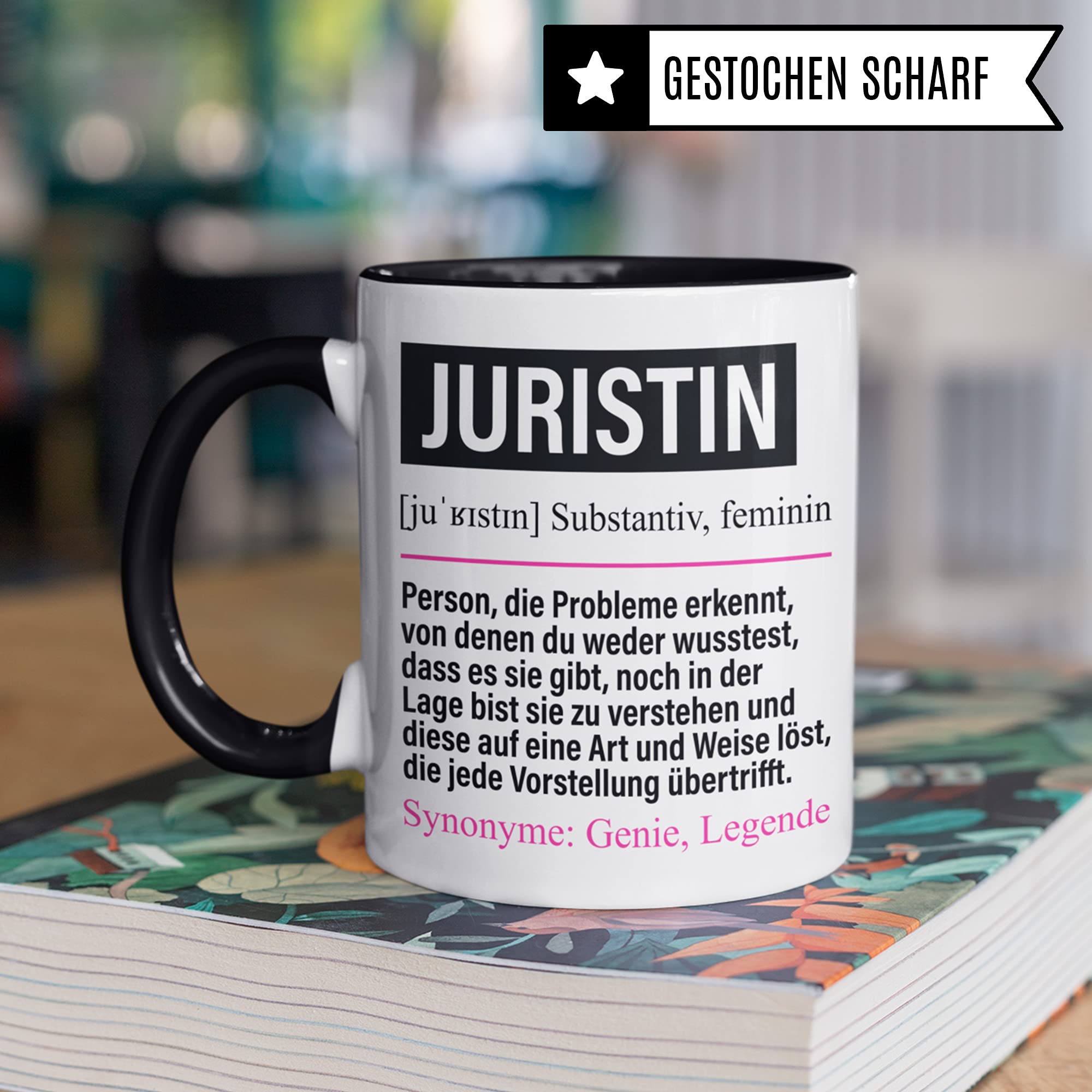 Juristin Tasse lustig, Juristin Beruf Geschenk, Spruch Jura Geschenkidee, Kaffeetasse Beruf Studium Uni Juristen Kaffeebecher Teetasse Becher