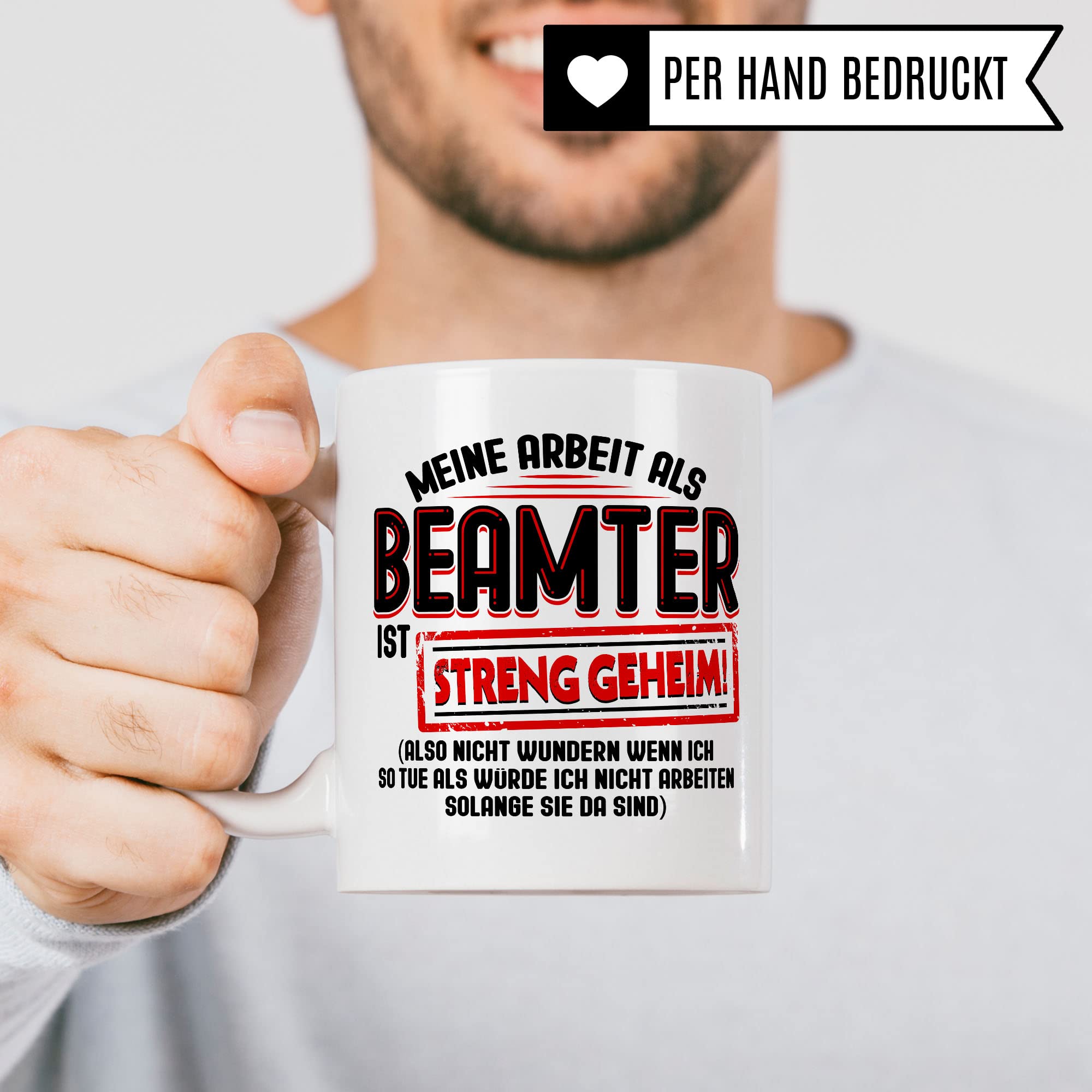 Tasse Beamter lustig, Beamtin Beamte Geschenke, Spruch öffentlicher Dienst Geschenkidee, Kaffeetasse Verbeamtung Beruf Teetasse Beamter auf Lebenszeit Beamtentum Kaffee-Becher