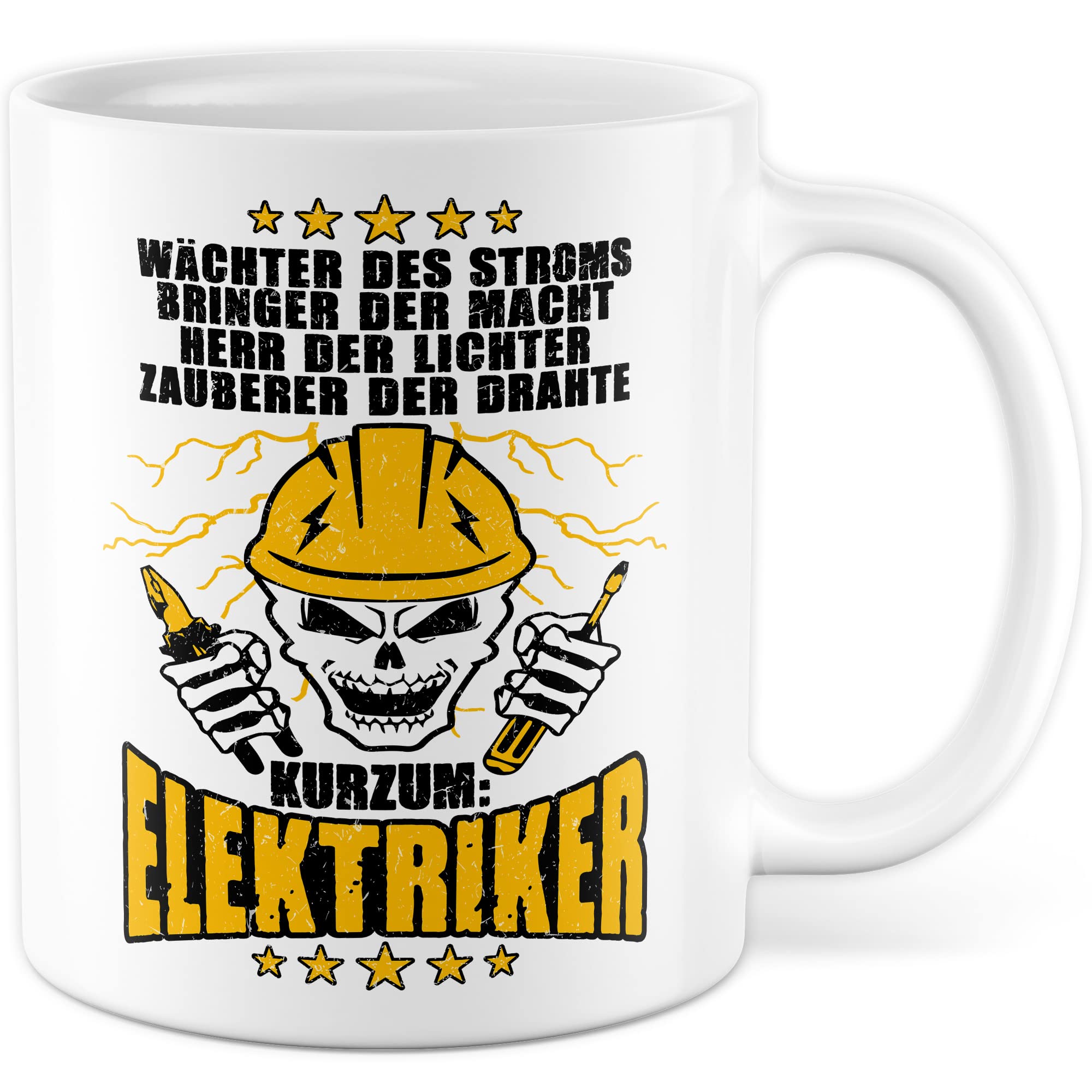 Elektriker Tasse Elektronik Geschenkidee Installateur Kaffeetasse Geschenk für Elektrotechniker Kaffeebecher Drahtzieher Becher