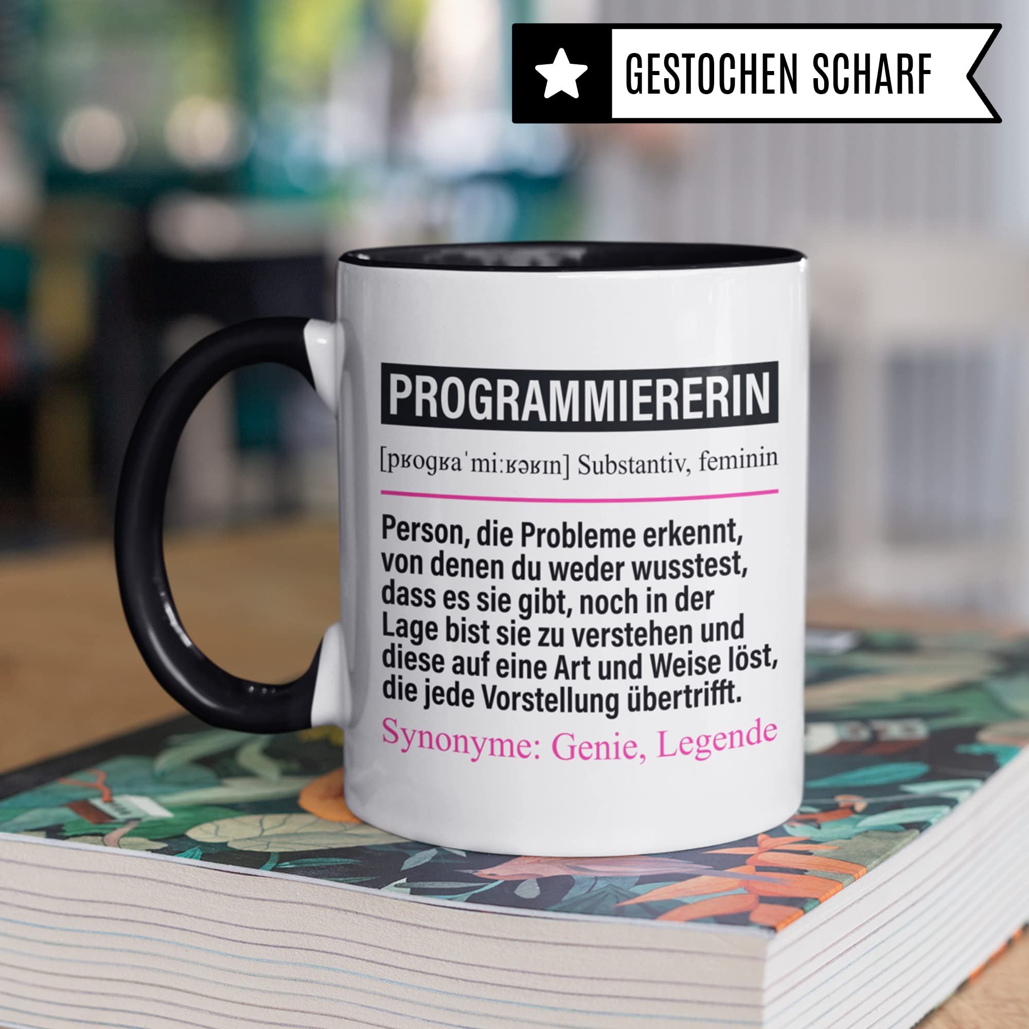 Tasse Programmiererin lustig, Programmiererin Geschenk Beruf, Spruch Kaffeebecher Programmieren Geschenkidee, Beruf Developer Entwickler IT Computer Kaffee-Tasse Teetasse Becher