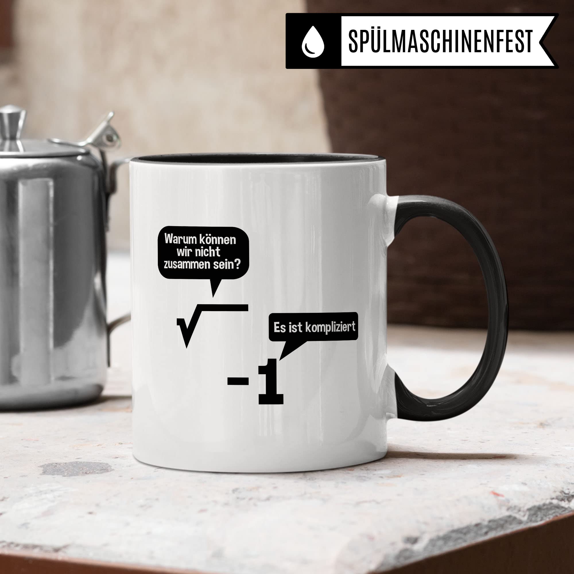 Mathe Tasse Geschenkidee Wurzel Kaffeetasse Humor Witz Geschenk für Mathelehrer Mathelehrerin Kaffeebecher Mathematik Becher