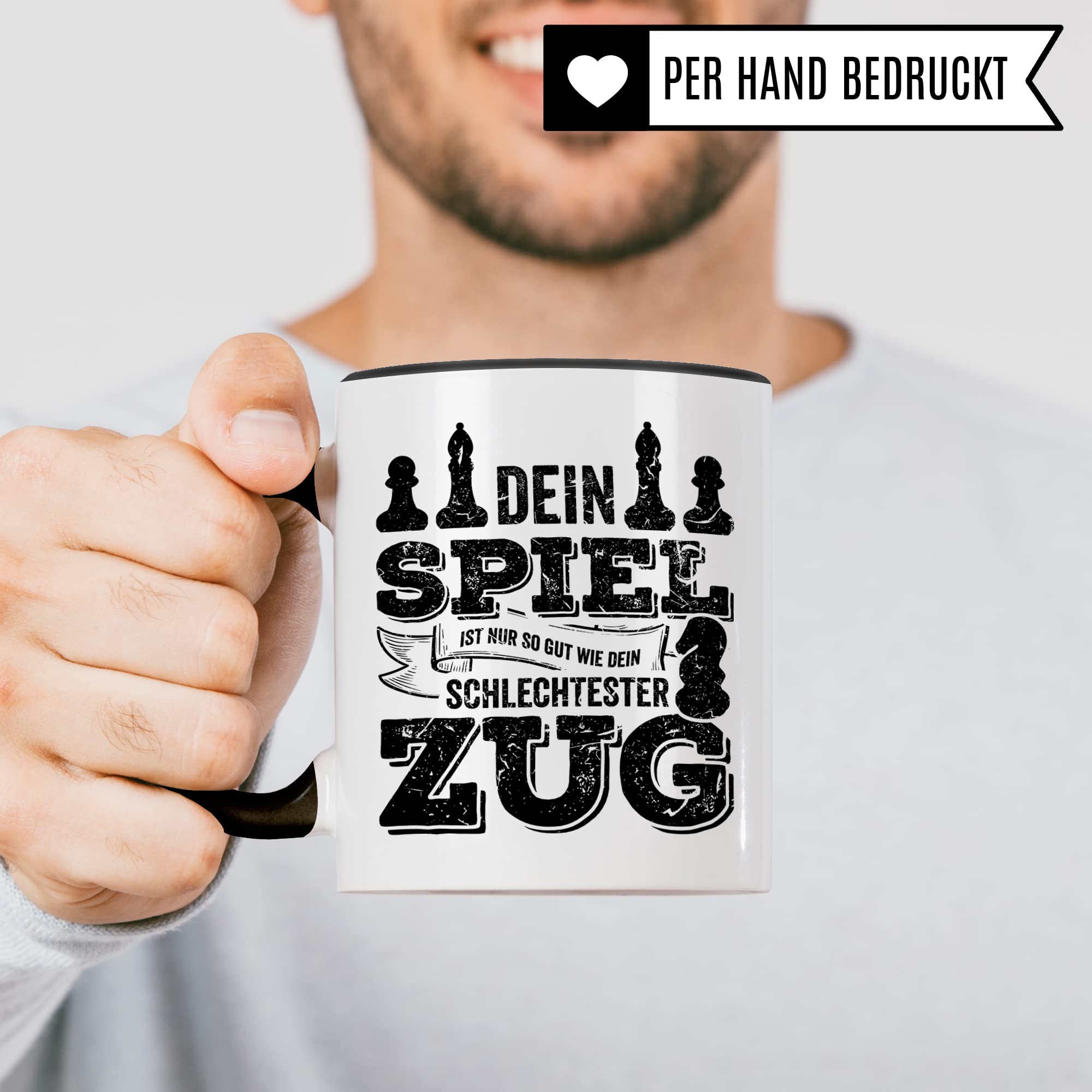 Schach Tasse Geschenkidee, Kaffeebecher mit Spruch lustig, Kaffeetasse Humor Witz Geschenk für Schachspieler Schachspiel Becher