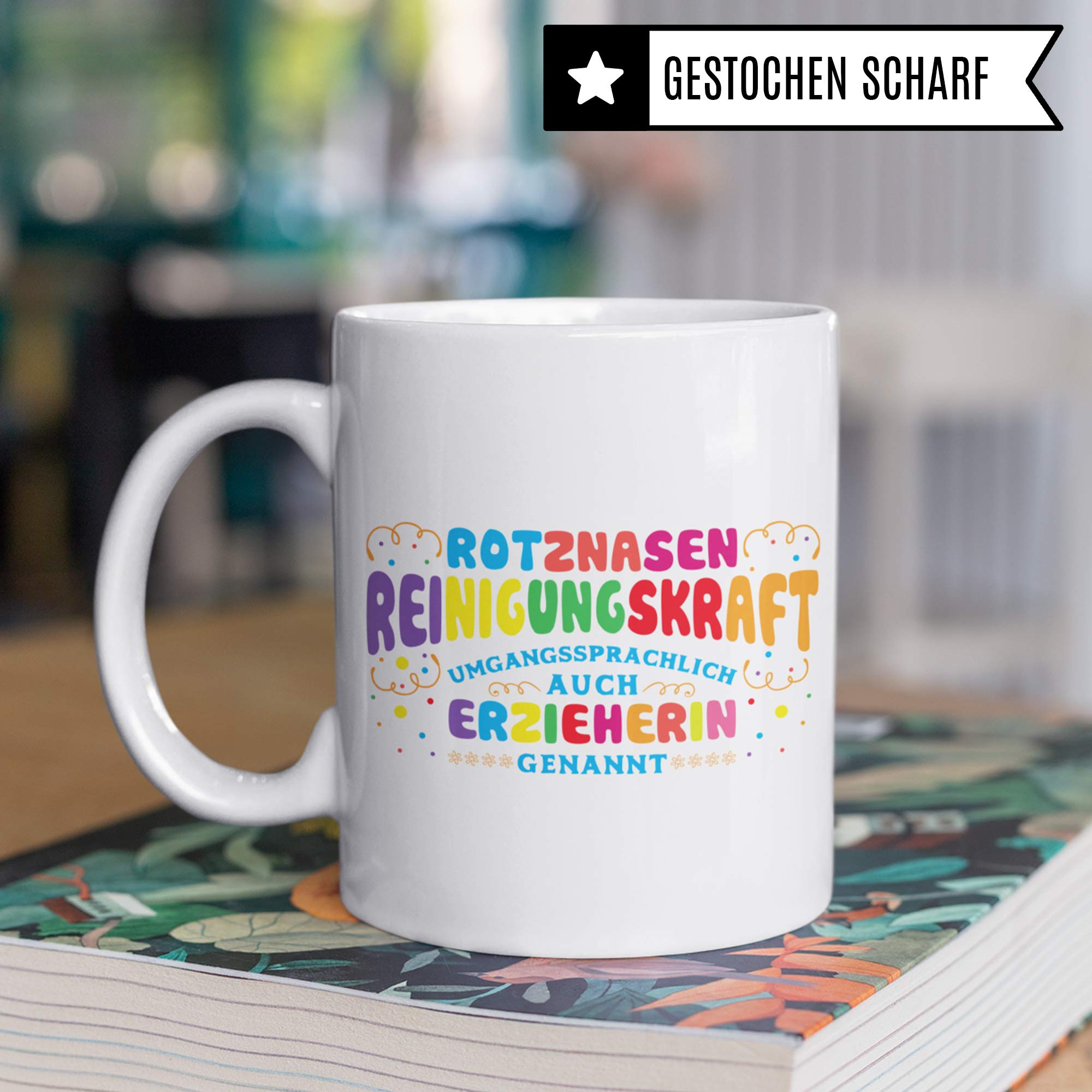 Pagma Druck Erzieherin Geschenk, Erzieher Tasse Abschiedsgeschenk Kindergarten Becher, Erzieherin Tasse Kaffeetasse, Geschenkidee für Erzieherin Abschied, Kaffeebecher Kindergärtnerin Kita Dankeschön