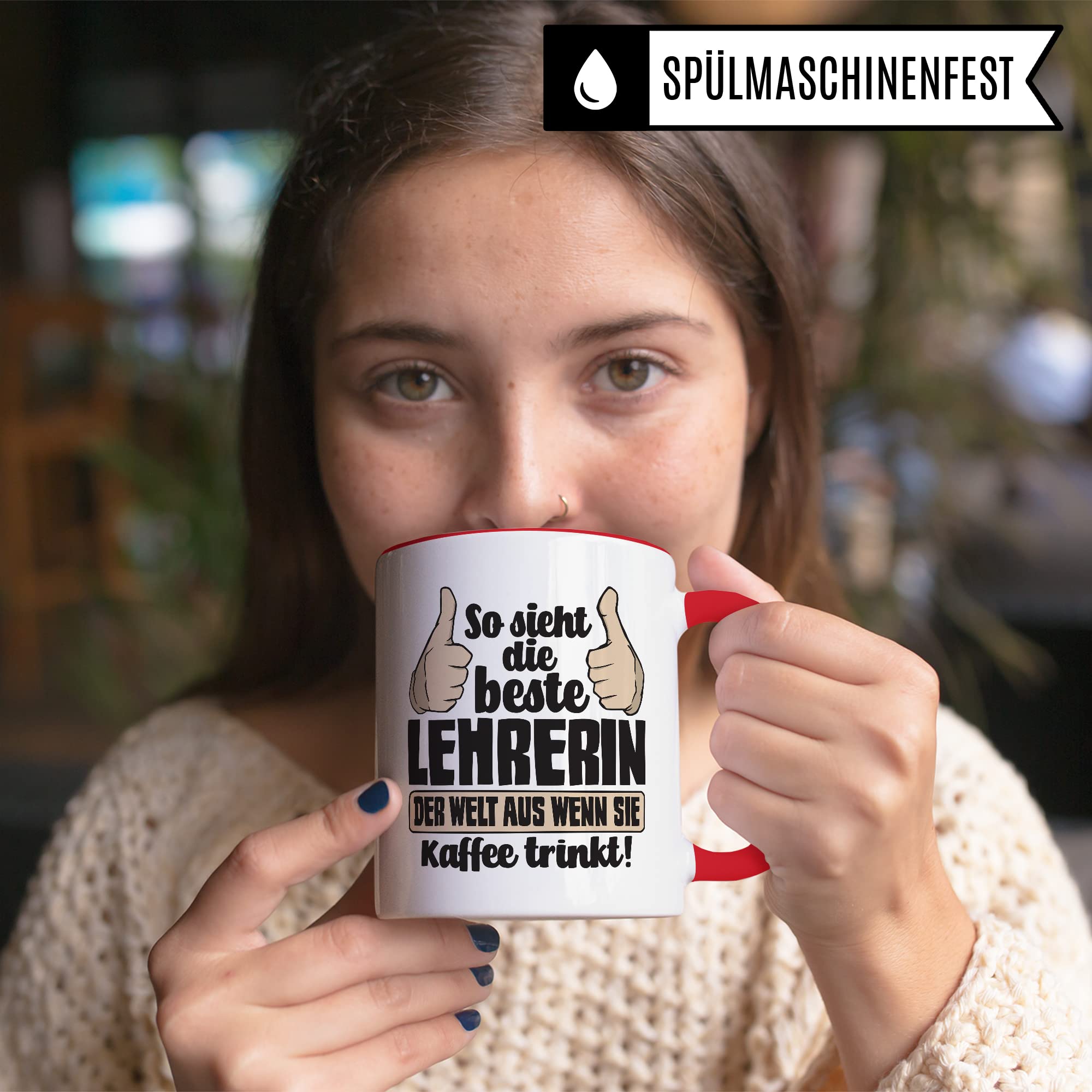 Tasse Lehrerin mit Spruch lustig Kaffeetasse Geschenkidee für Lehrerinnen Geschenk Grundschullehrerin Tasse Abschied Lehrerin Abschiedsgeschenk Gymnasium Kaffee-Becher