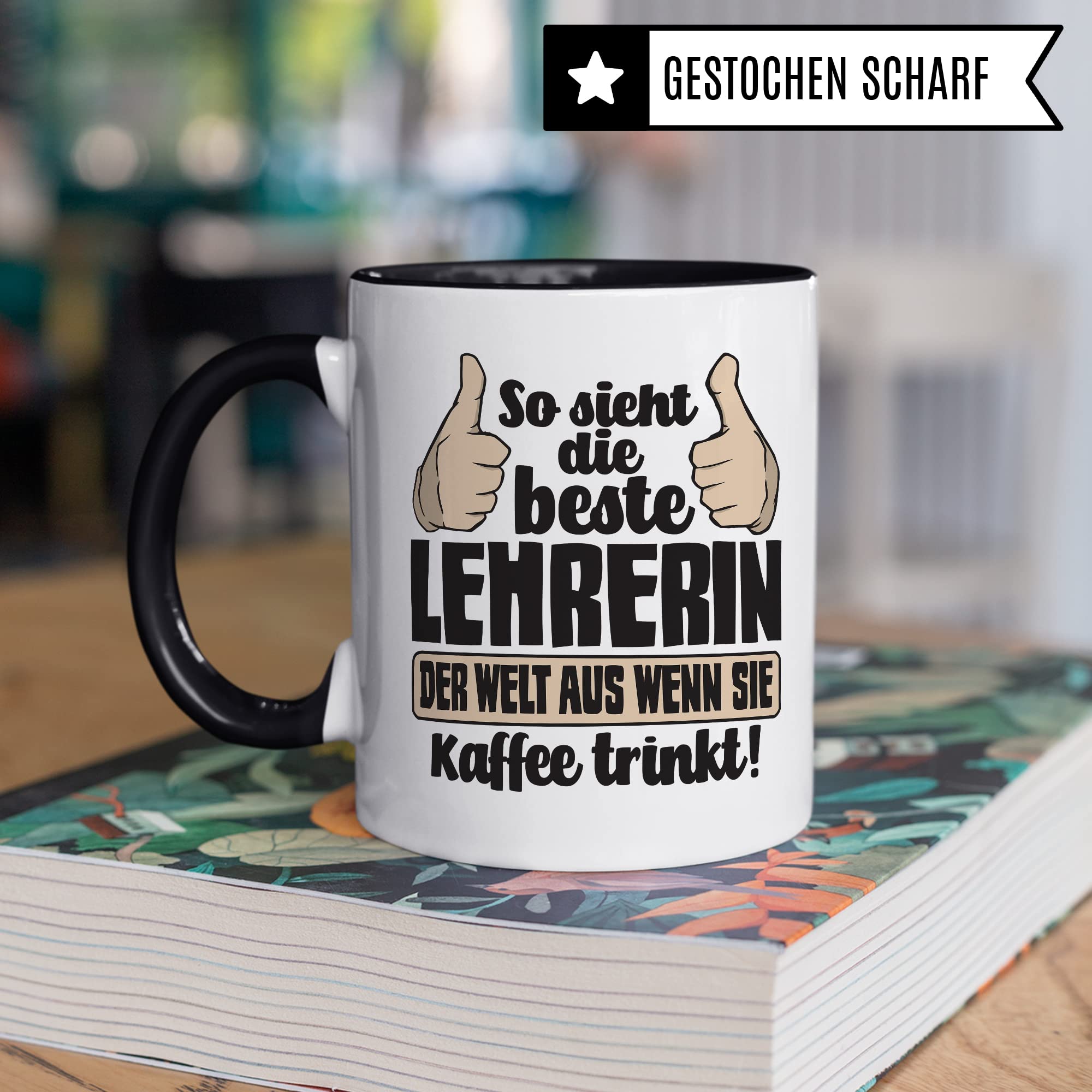 Tasse Lehrerin mit Spruch lustig Kaffeetasse Geschenkidee für Lehrerinnen Geschenk Grundschullehrerin Tasse Abschied Lehrerin Abschiedsgeschenk Gymnasium Kaffee-Becher