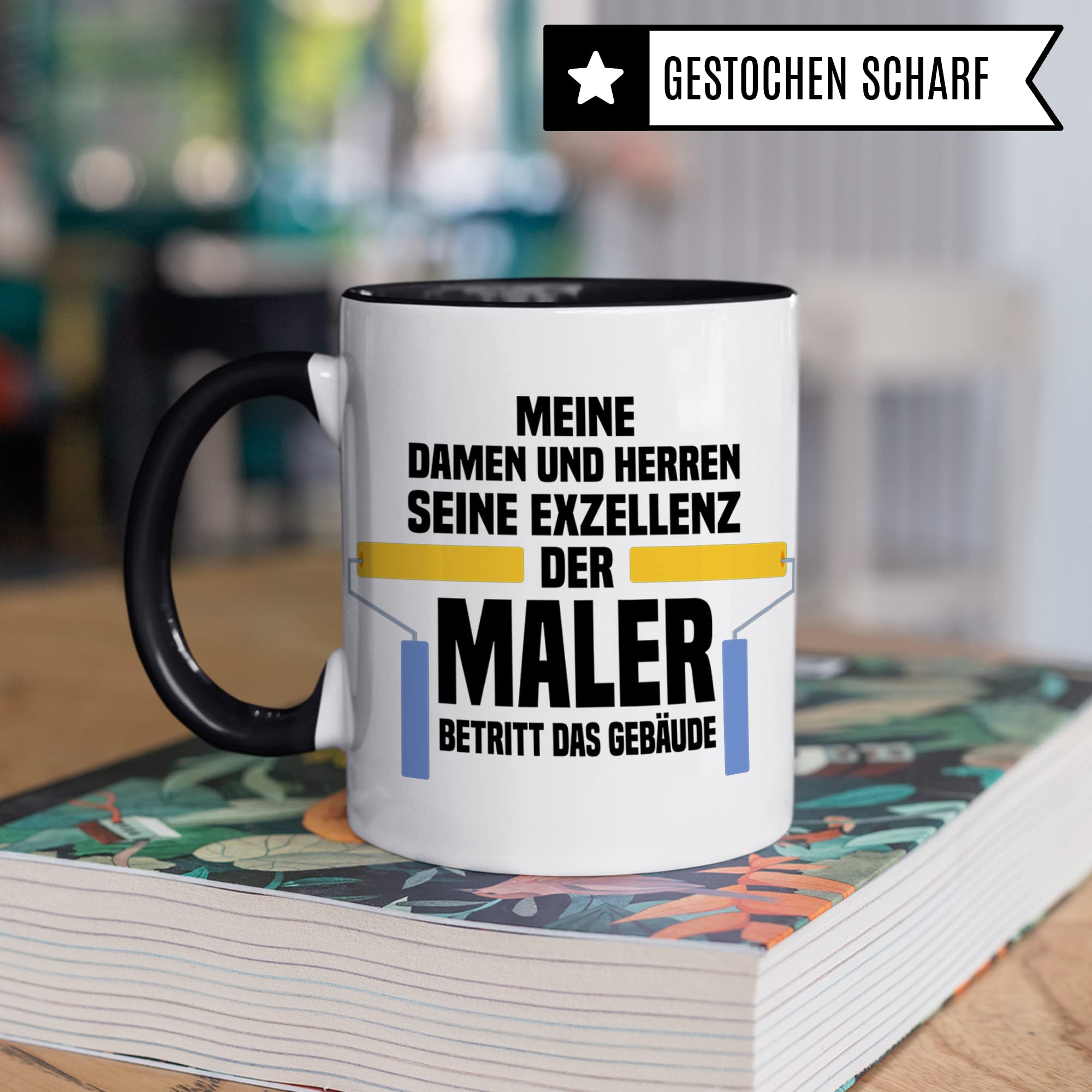 Tasse Maler, Lackierer Geschenkidee Malermeister Tasse mit Spruch lustig Malerin Geschenk, Kaffeetasse Humor Witz Geschenk für Malerbetrieb, Kaffeebecher für Männer Frauen