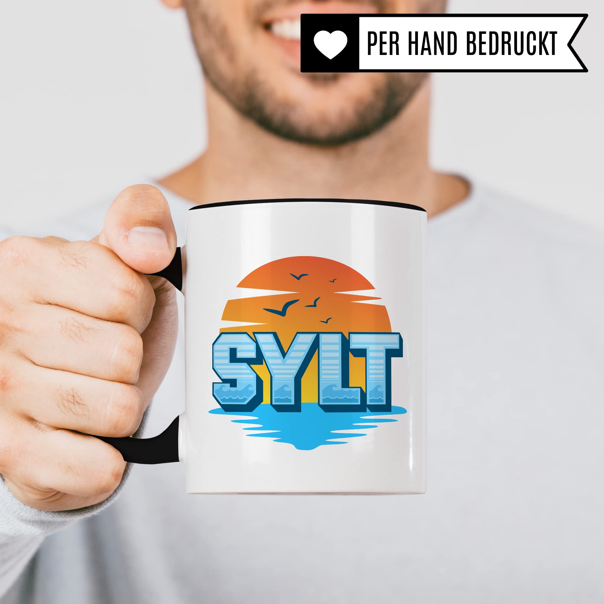 Sylt Tasse Kaffee-Tasse Kaffee-Becher Geschenkidee für Syltliebhaber Geschenk Syltfan Tasse Insel Sylt