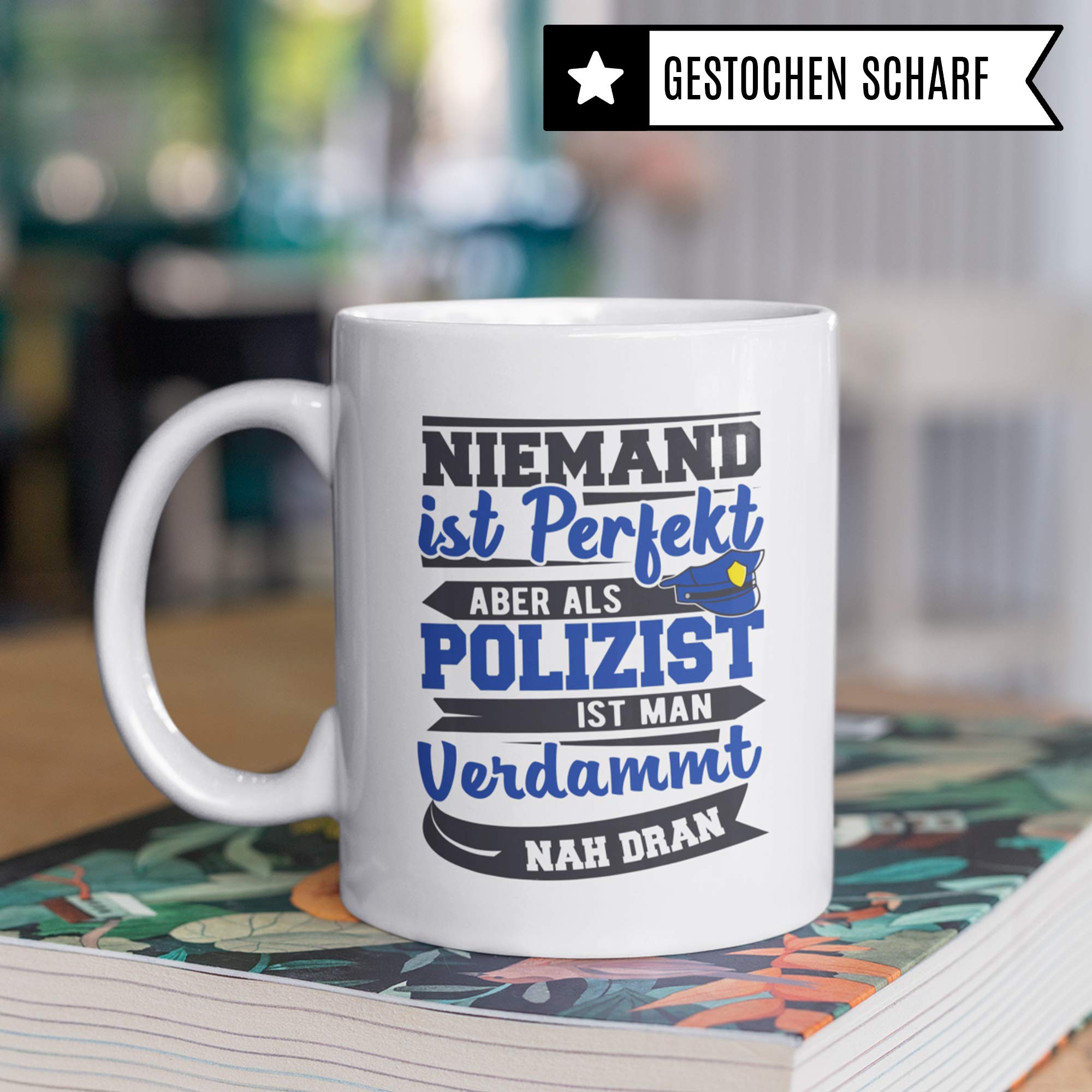 Pagma Druck Tasse Polizei, Geschenkideen für Polizisten, Becher Polizist Geschenk Kaffeetasse, Ausbildung Polizeibeamter Kaffeebecher lustig