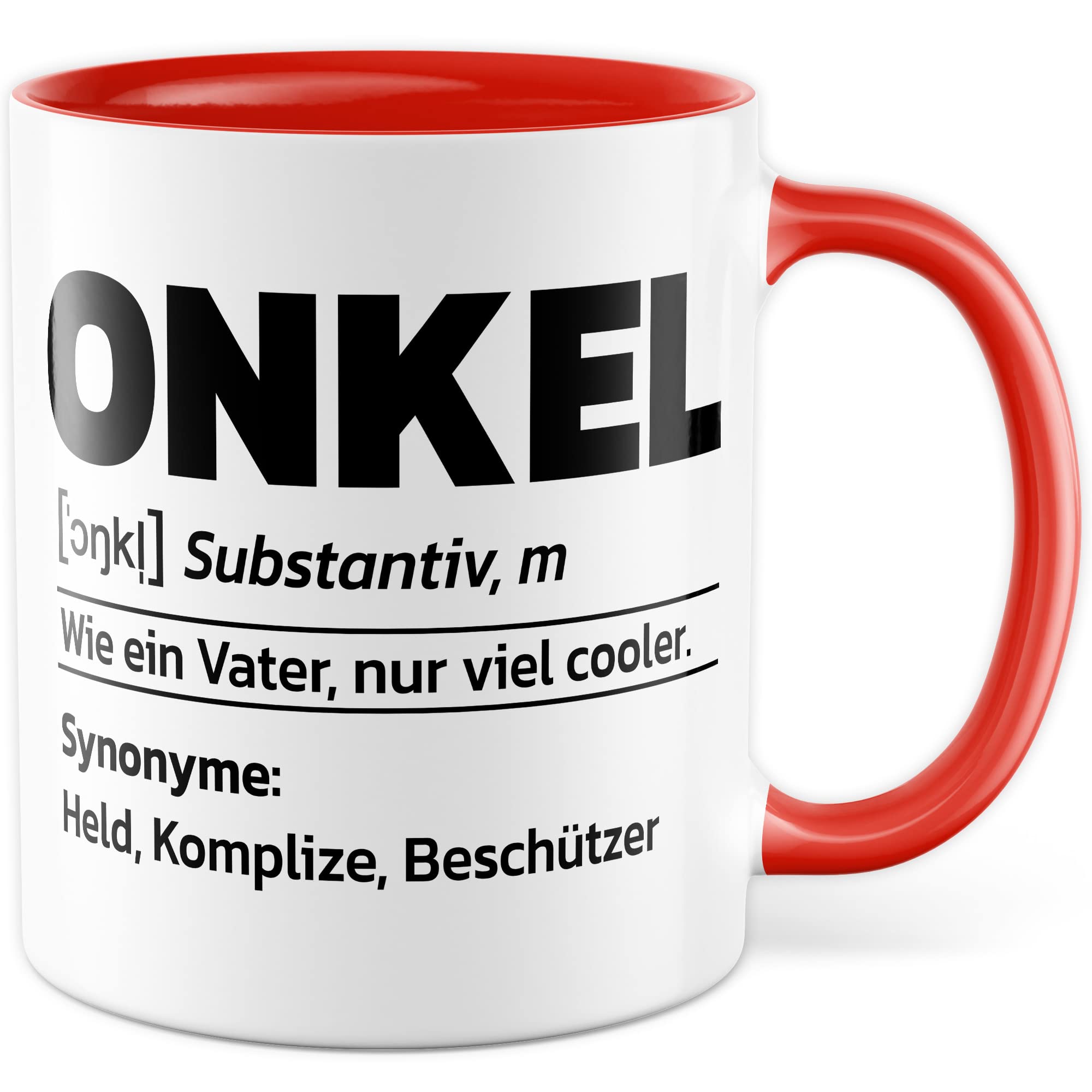 Du wirst Onkel Tasse Geschenk lustig Bruder Kaffeetasse Nichte Kaffee-Becher Neffe Geschenkidee werdender Onkel Definition Motiv Familie Humor Geschwister Patenonkel Pate