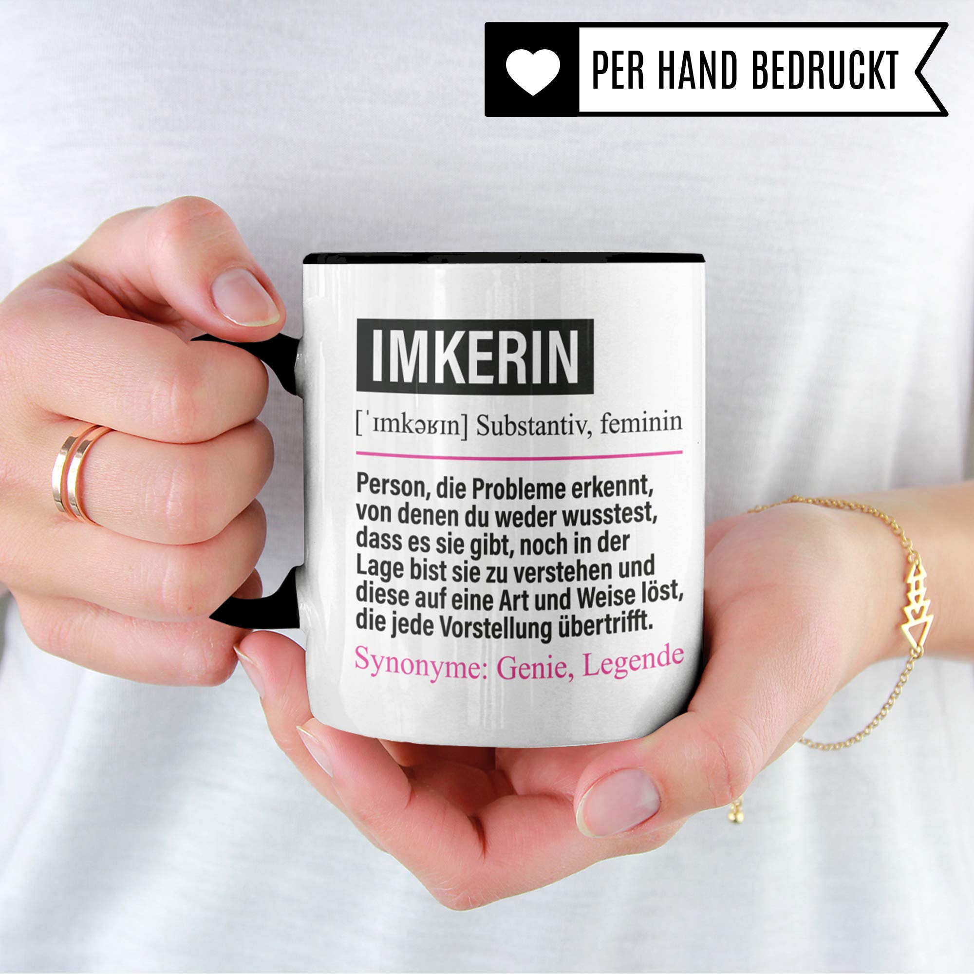 Pagma Druck Tasse Imkerin lustig, Imkerin Geschenk, Spruch Imkerei Kaffeebecher Geschenkidee, Kaffeetasse Beruf Bienen Honig Teetasse Bienenzüchterin Becher