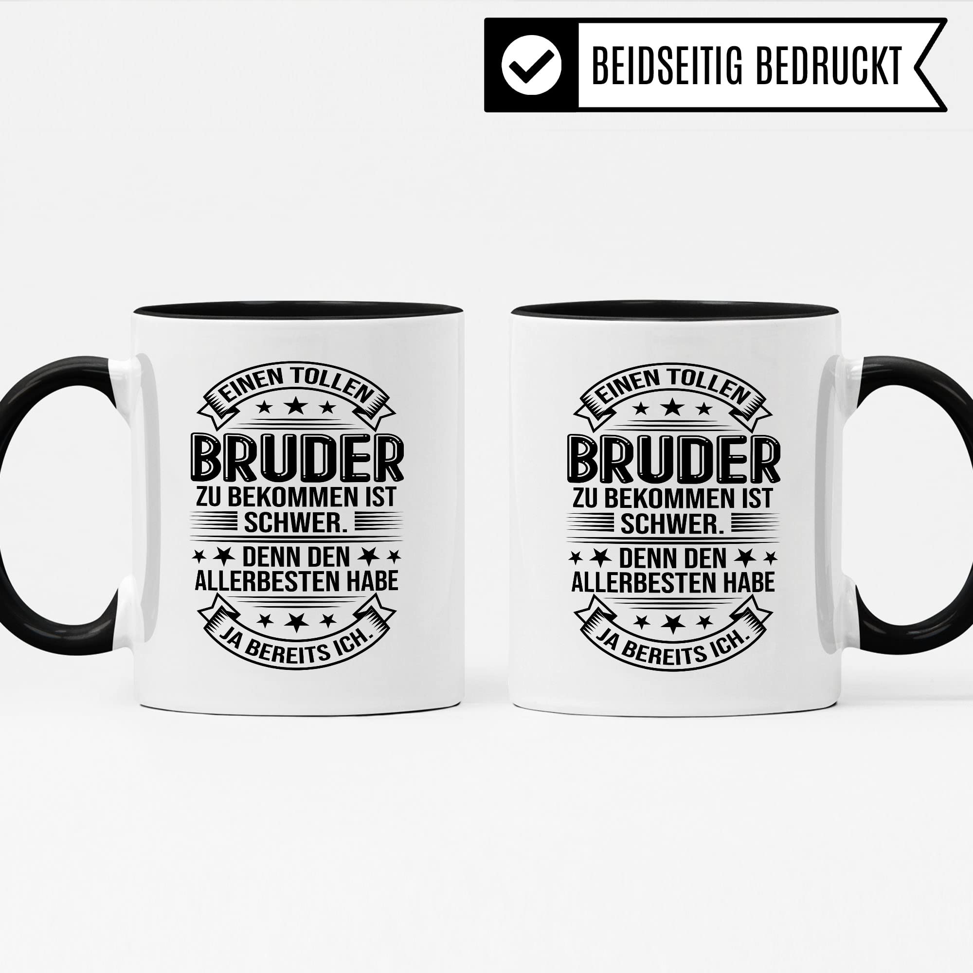 Toller Bruder Tasse Geschwister Kaffeetasse Brüder Geschenk Bruderherz Kaffee-Becher Schwester Geschenkidee Berster Bruder Motiv Geschwisterliebe