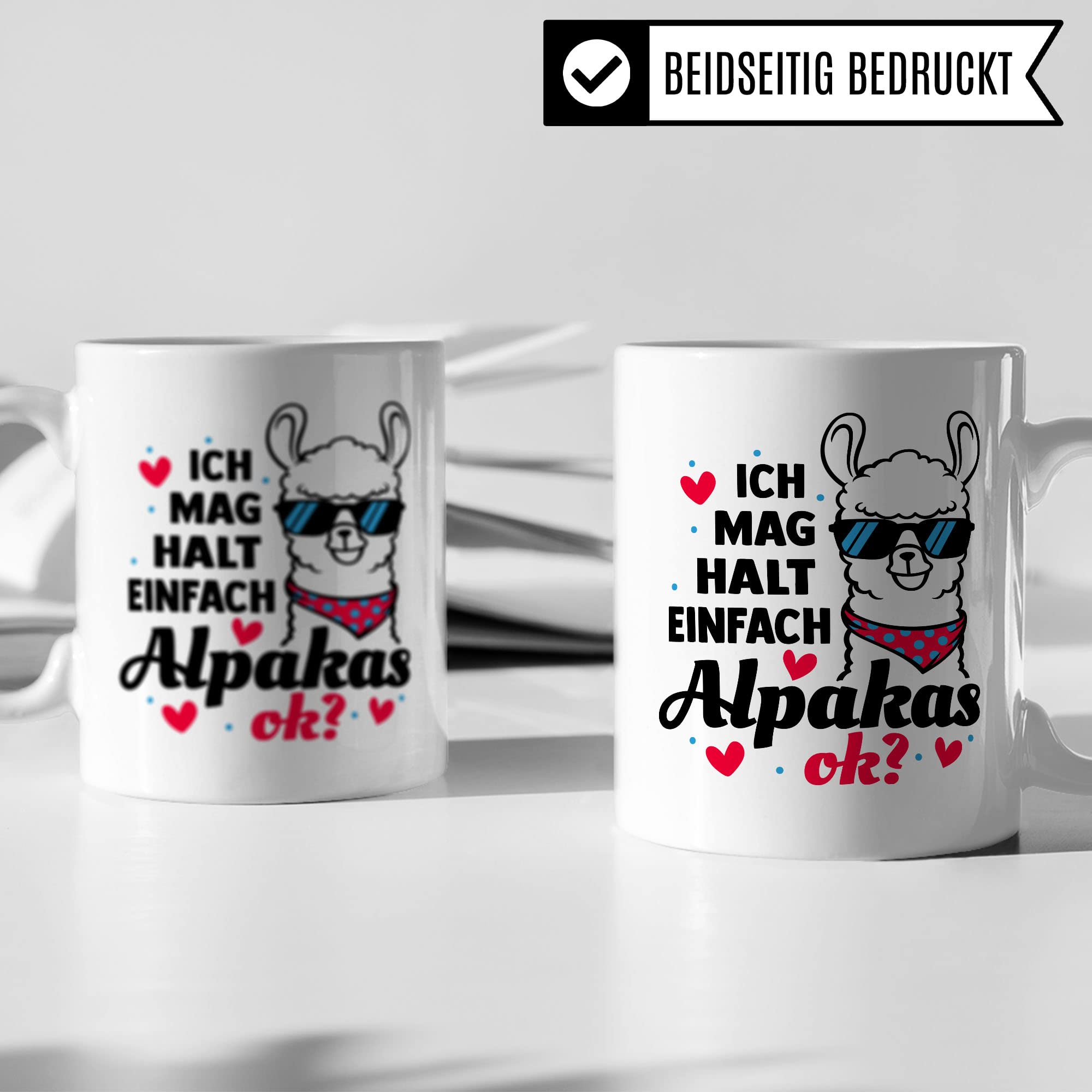 Tasse Alpaka-Motiv, Ich mag halt einfach Alpakas, ok? Geschenk Alpakaliebhaber, süße Alpaka-Tasse Motiv, Geschenk Kollegen lustige Büro-Tasse Kaffeetasse